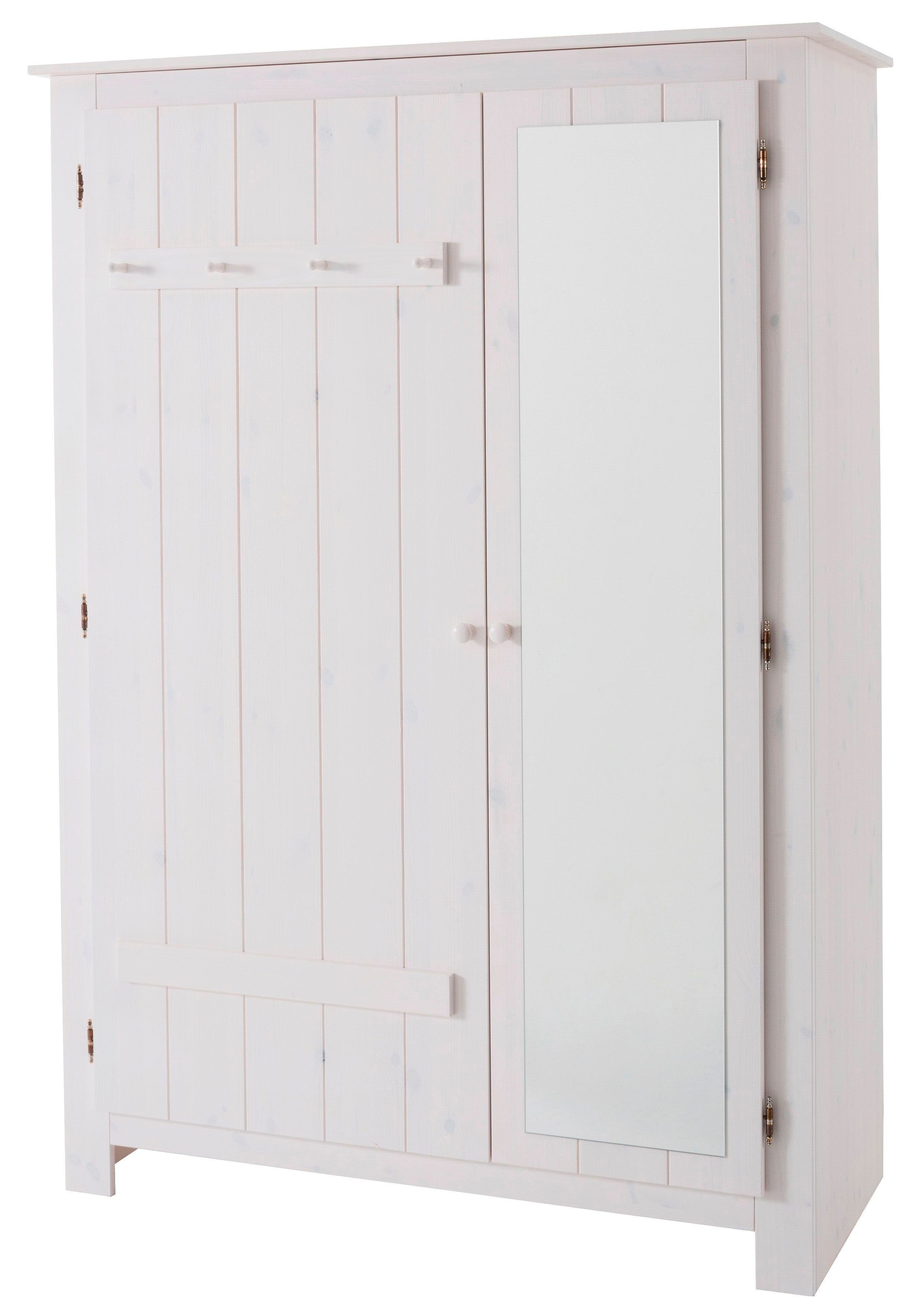 OTTO home Garderobenschrank Bertram aus schönem massivem Kiefernholz, mit einer Spiegeltür, Höhe 170 cm