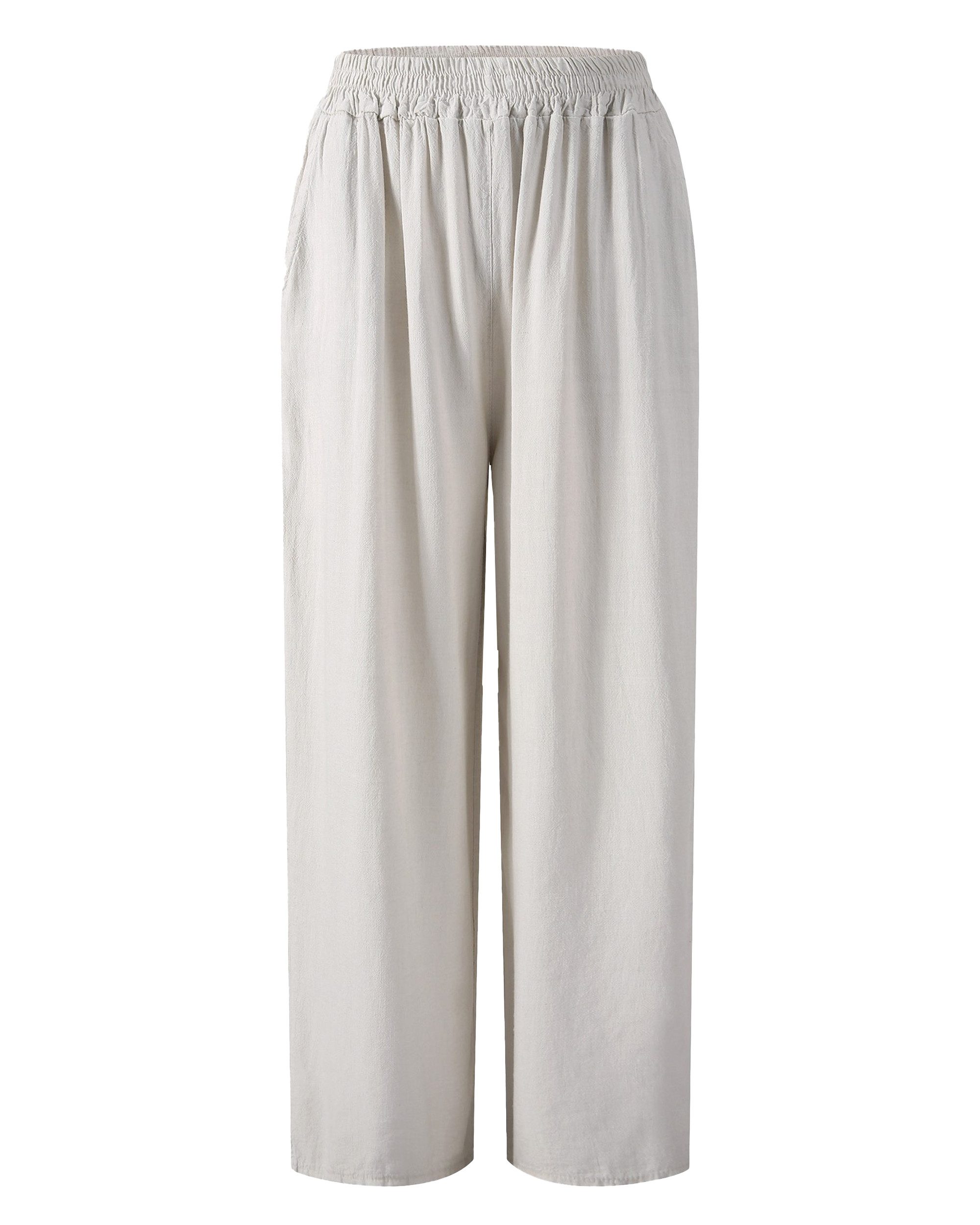 SASSYCLASSY Leinenhose Lässige Viskose Leinen Mix Hose in weiter Passform günstig online kaufen