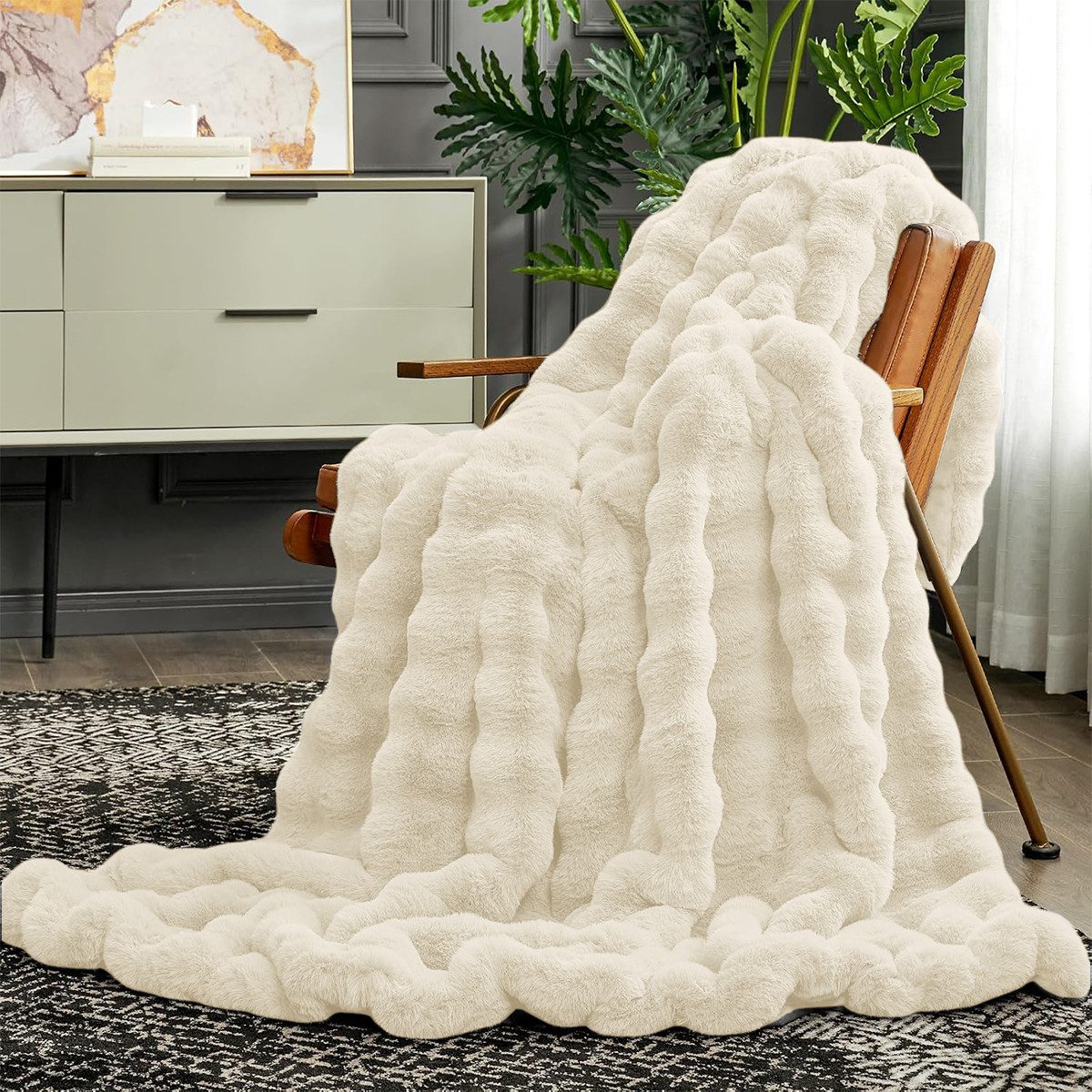 Wohndecke Wohndecke Kuscheldecke Kaninchen Plüsch Decke130*160cm, günstig online kaufen