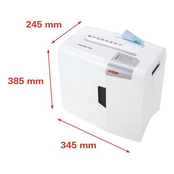 HSM Aktenvernichter shredstar S10, Streifenschnitt 6 mm, 10 Blatt, 18 Liter, 125 Watt