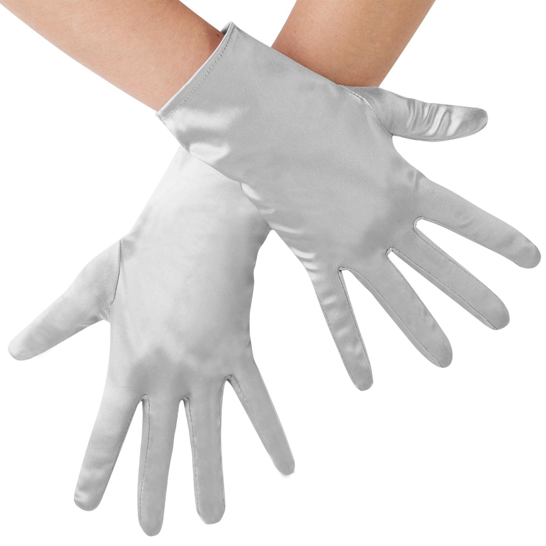 dressforfun Kostüm Satin-Handschuhe, Edle Satin-Handschuhe in Einheitsgröße