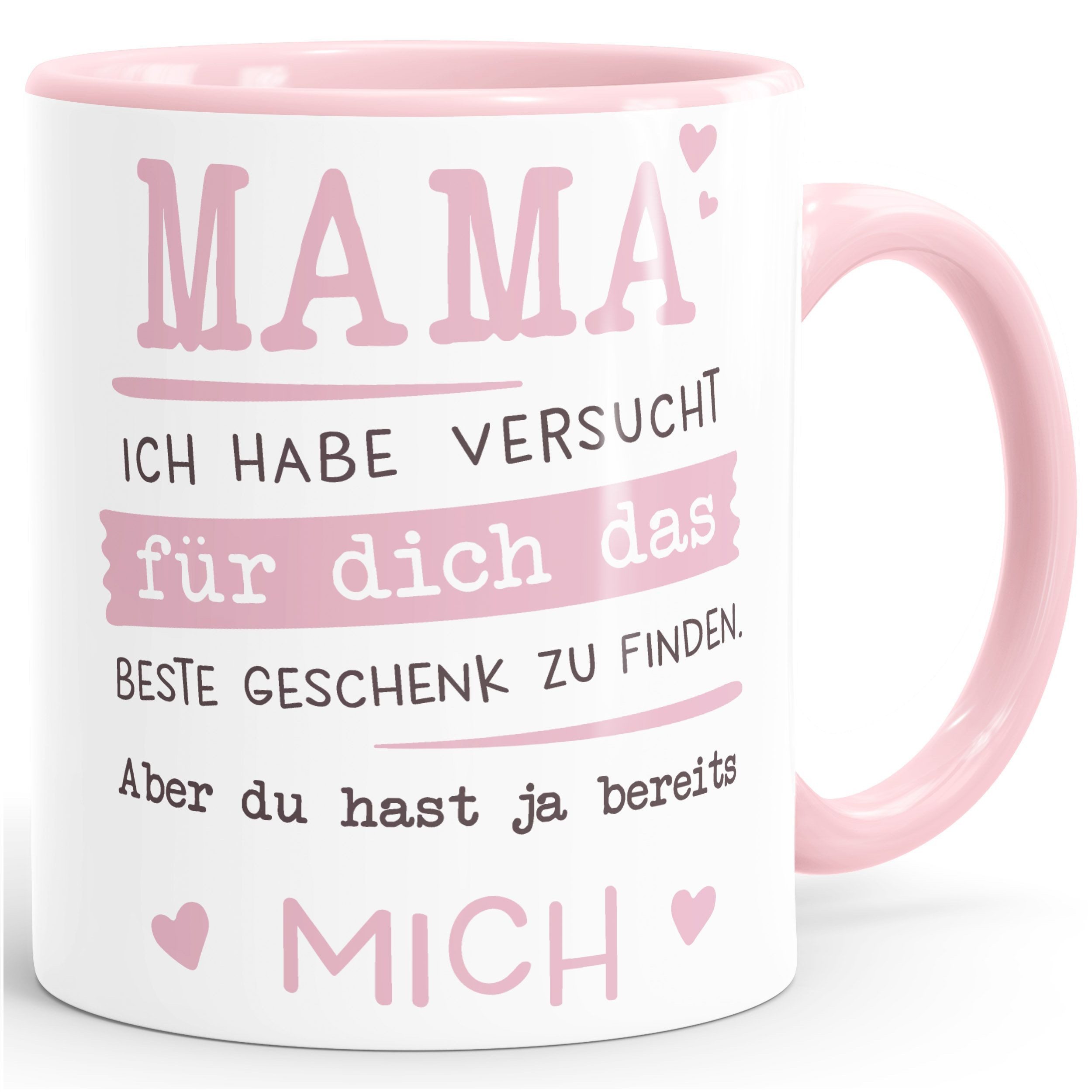 SpecialMe Tasse Kaffee-Tasse Mama ich habe versucht für dich das beste Geschenk zu, Keramik