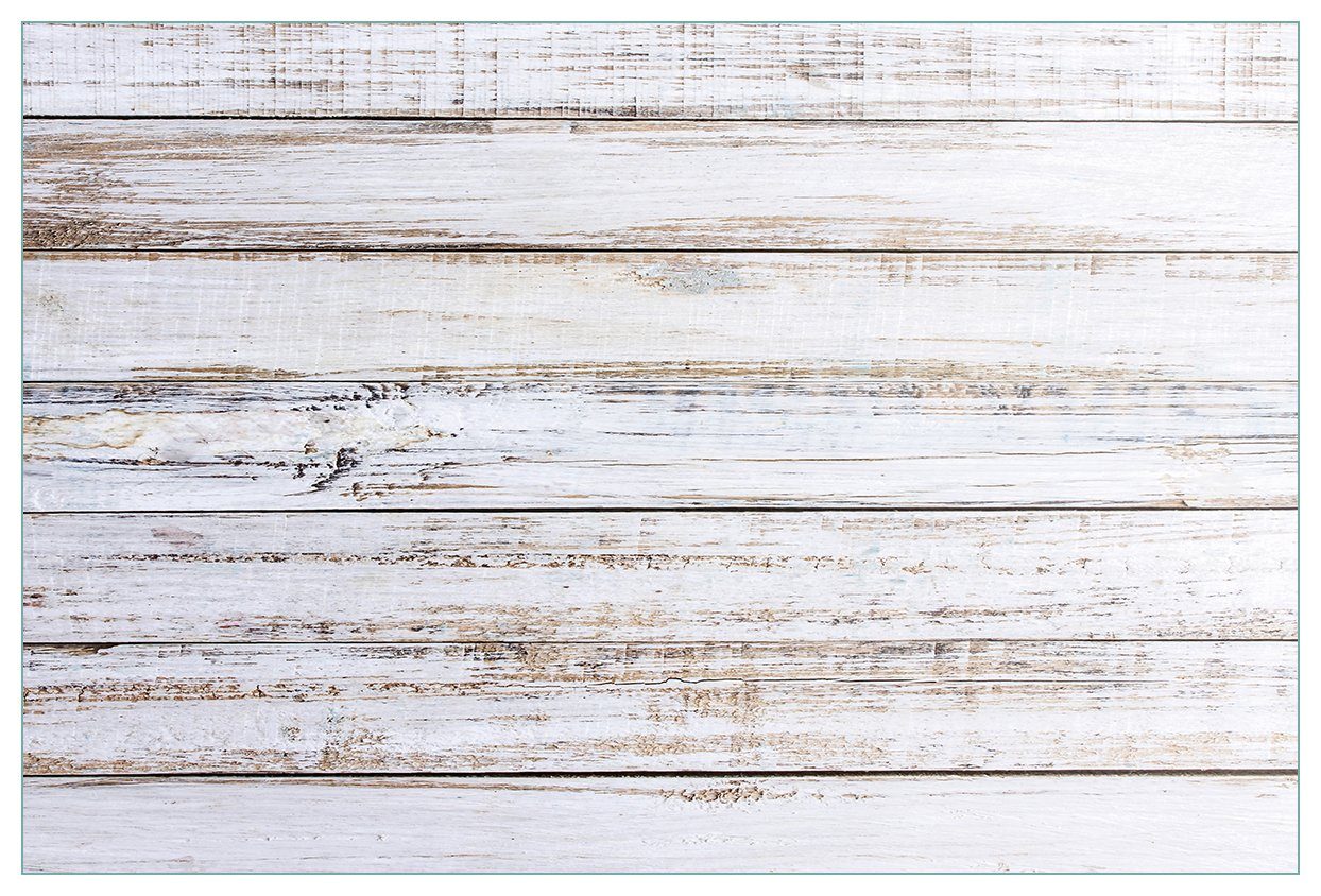 Wallario Küchenrückwand Helle Holzstruktur - Muster - Alter Dielenfußboden, (1-tlg)