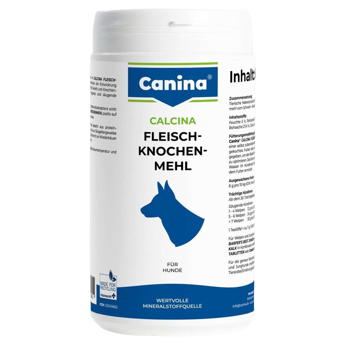Canina Fleischknochenmehl 800 g, Nahrungsergänzungsmittel für: Hund