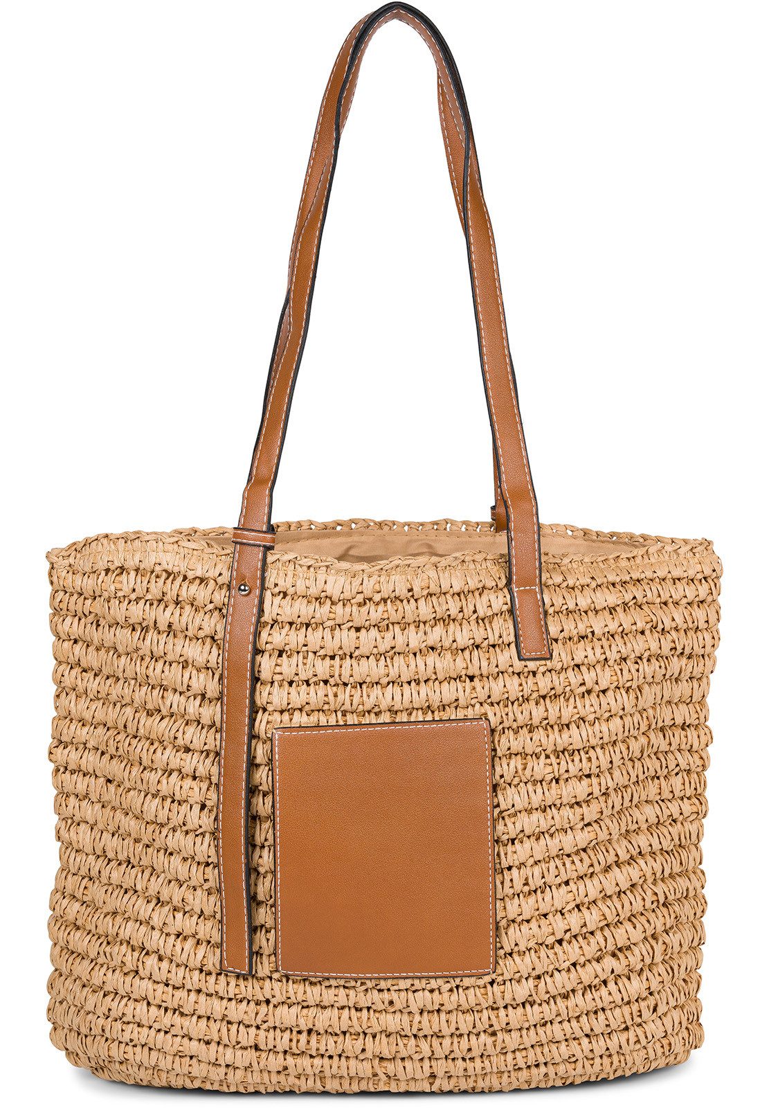 styleBREAKER Korbtasche Korbflecht Schultertasche - Basttasche (1-tlg)