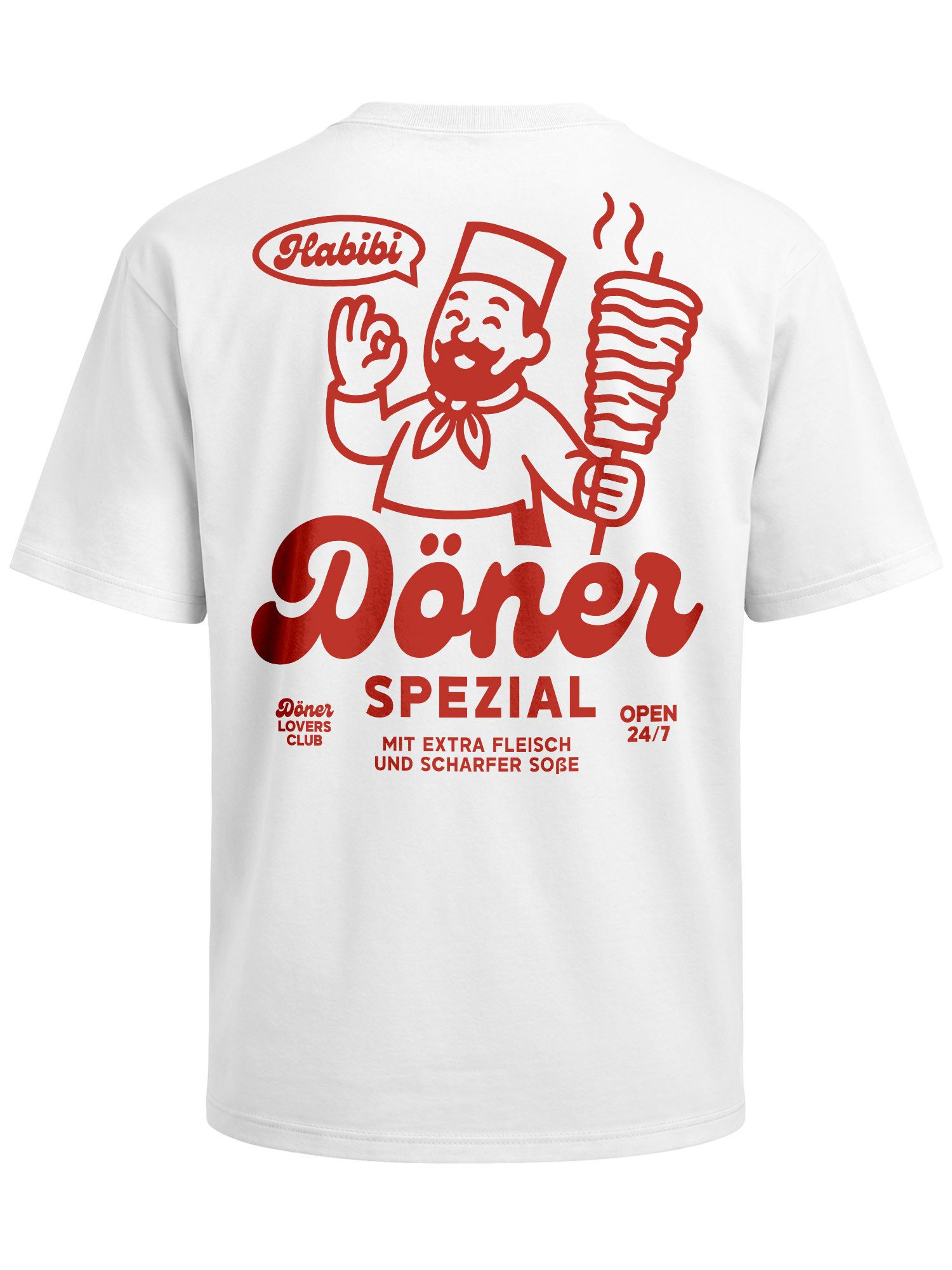 Oversize-Shirt Herren T-Shirt - Döner Spezial - Oversized Relaxed Fit Sommer