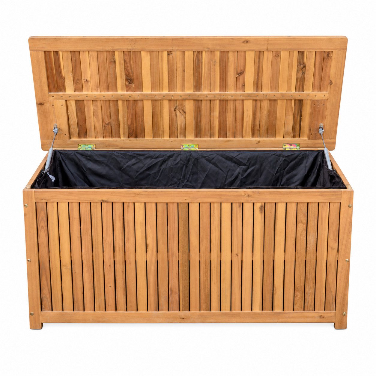 Sedex Auflagenbox Stow (1-teilig), wasserabweisende Innenplane, Gasdruckfedern, natur geöltes Akazienholz – Bild 3 von 3