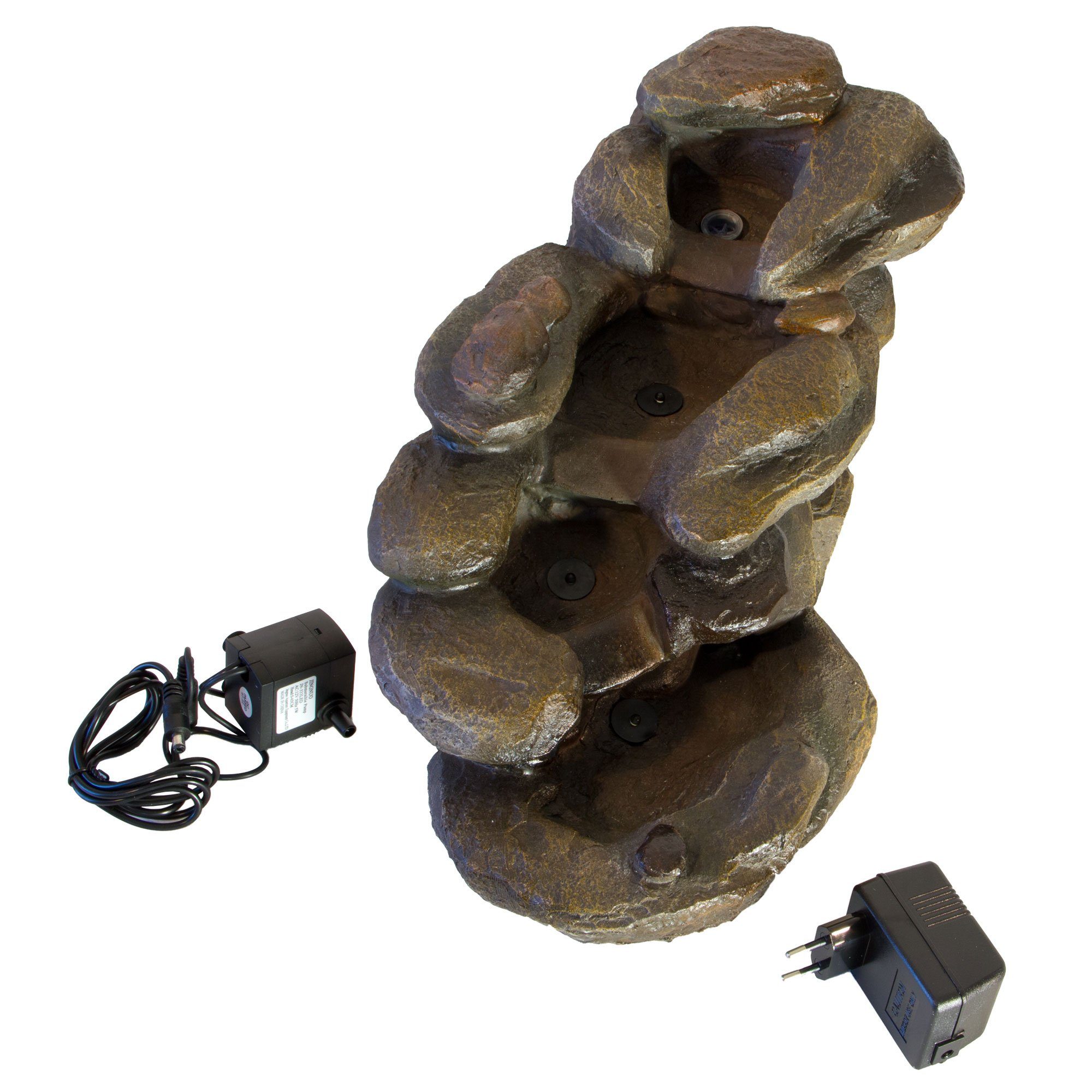 Lemodo Zimmerbrunnen Wasserspiel Bachlauf mit LED Beleuchtung, 45,00 cm Bre günstig online kaufen