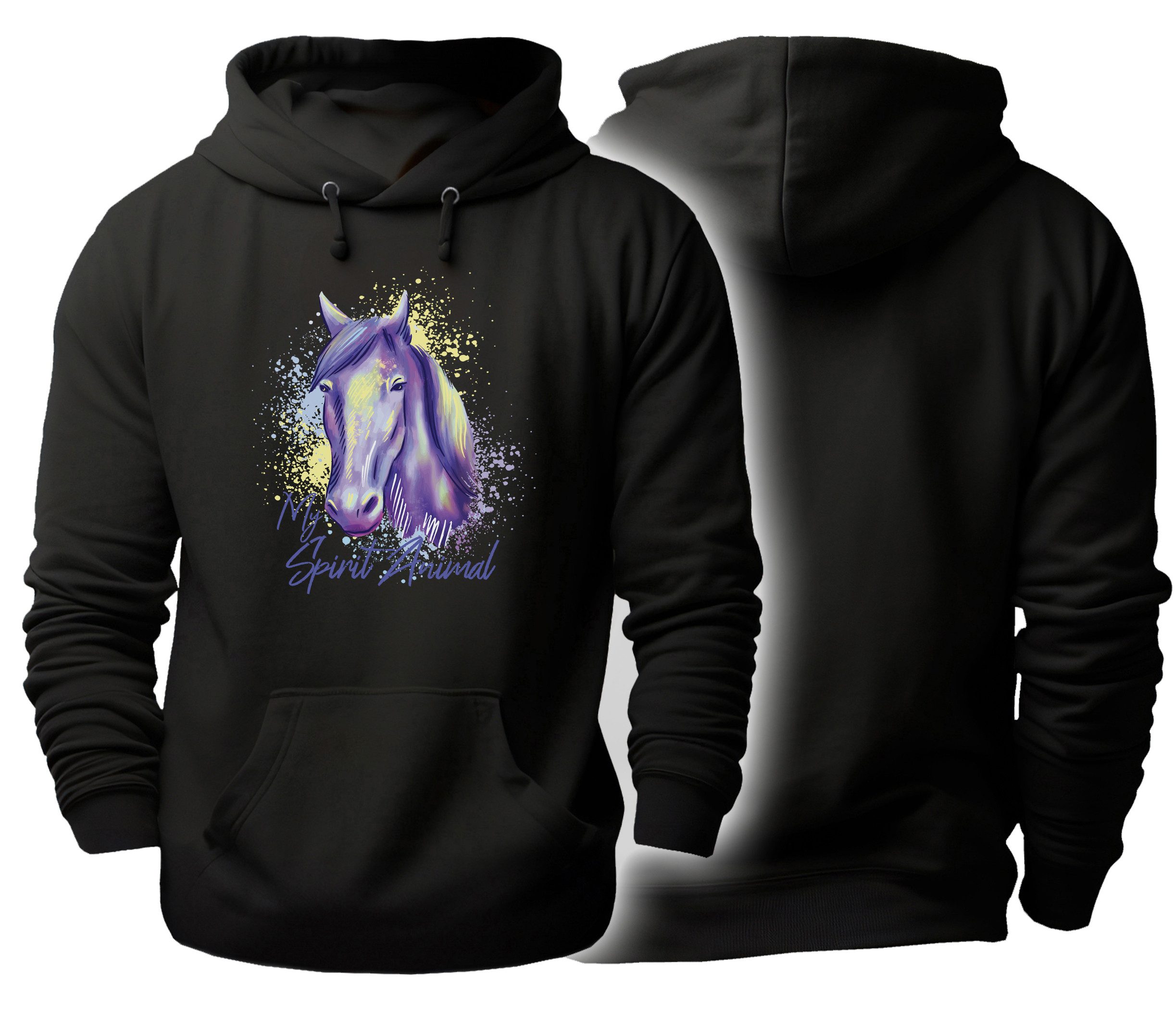 Hoodie Pferde Kapuzen Pulli - Pferdekopf