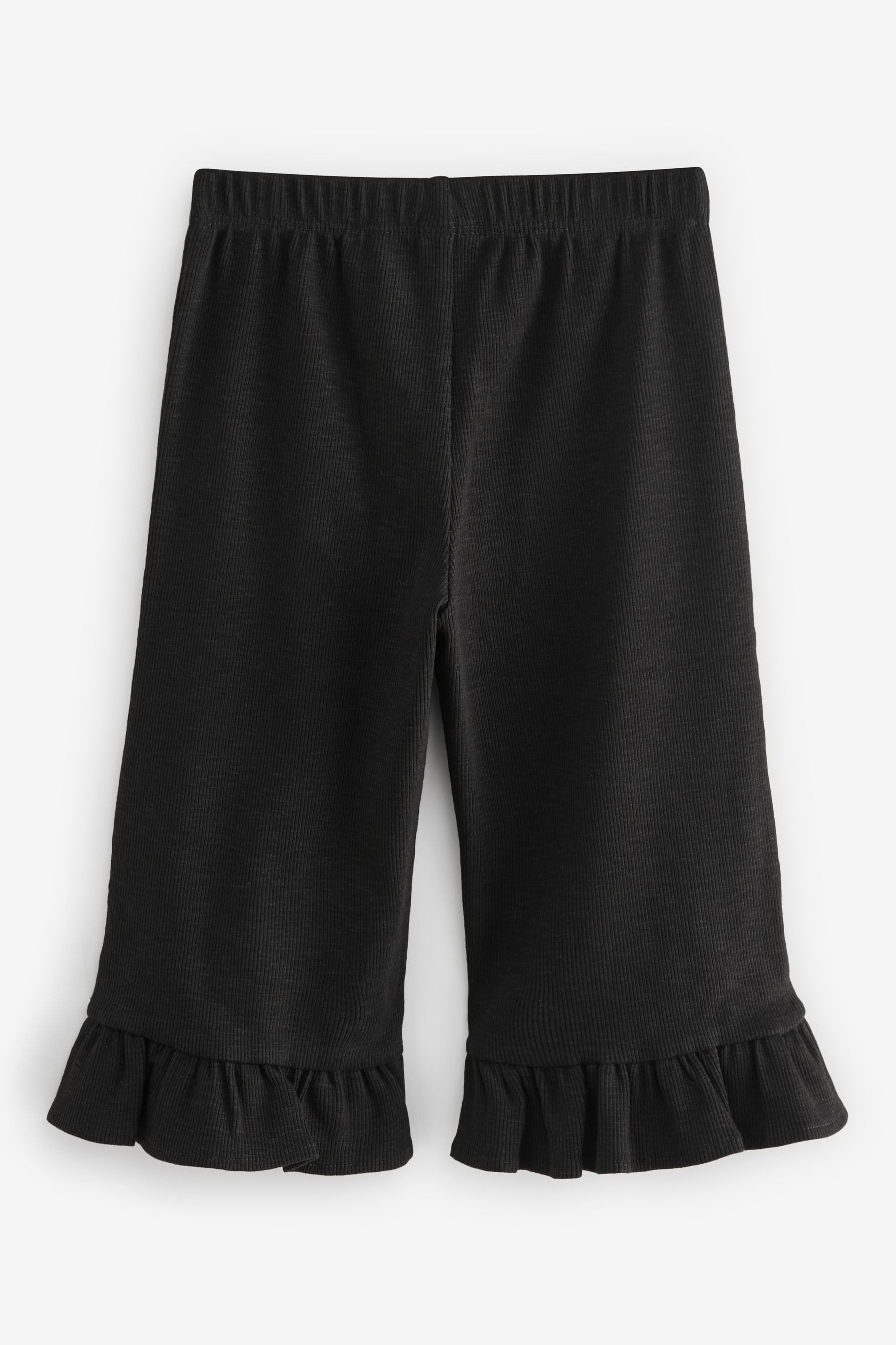 Next Palazzohose Weite, strukturierte Hose mit Rüschensaum (1-tlg)