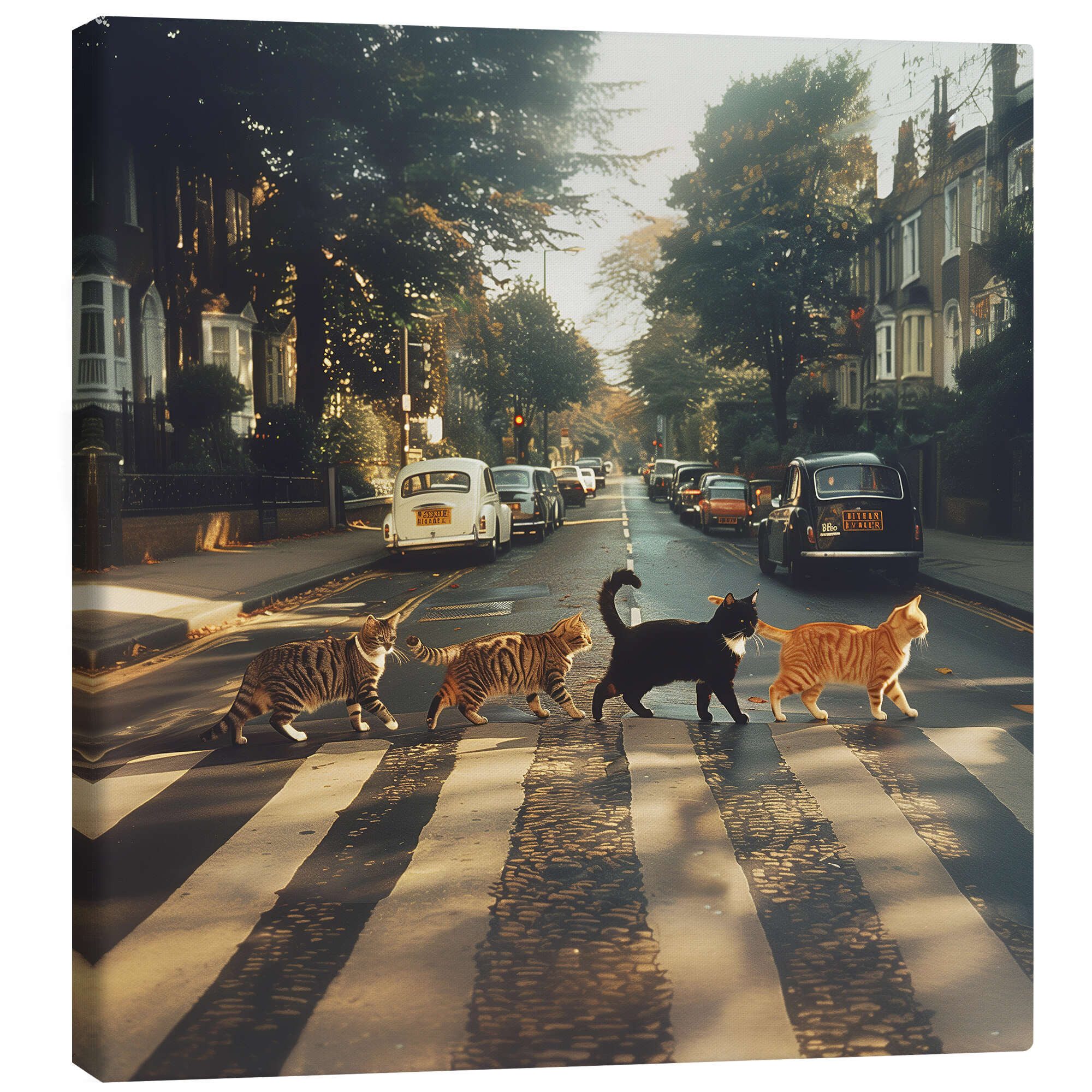 Posterlounge Poster Dikhotomy, Abbey Road Cats, günstig online kaufen