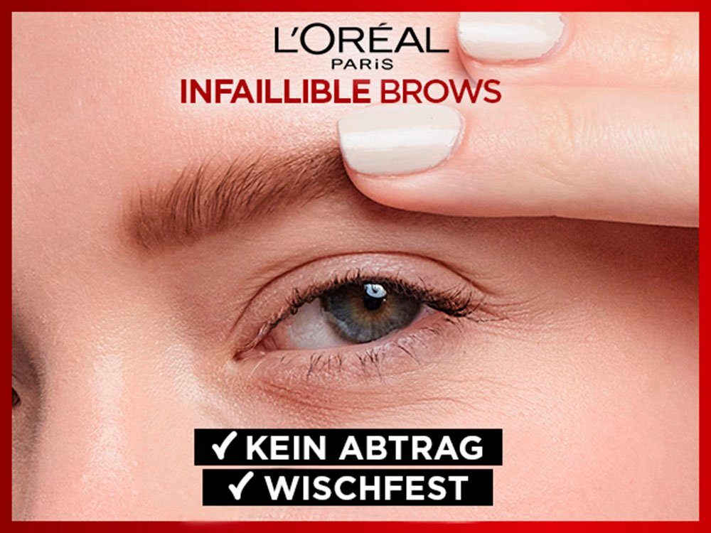 L'ORÉAL PARIS Augenbrauen-Gel Unbelieva Brow, 07 mit wischfest, Blonde Augen-Make-Up unterschiedlichen Applikatoren