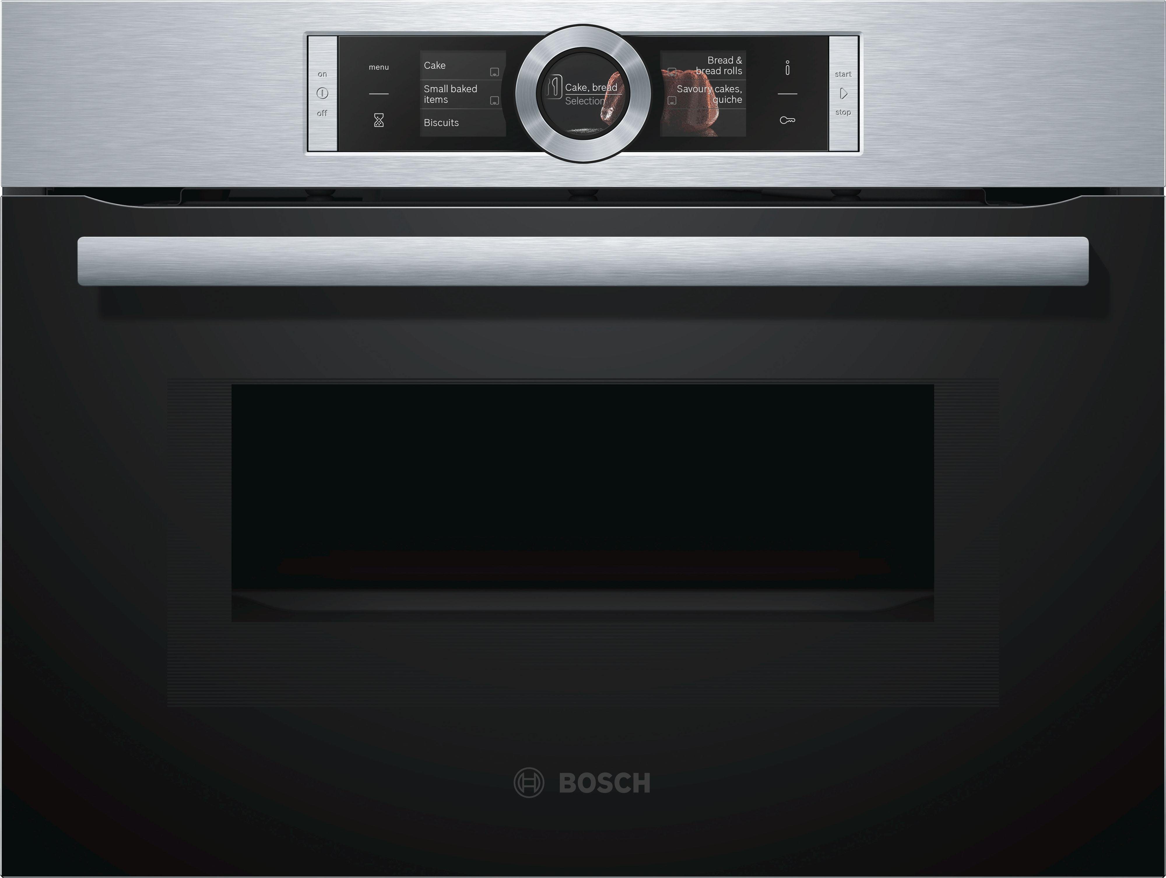 BOSCH mit Mikrowelle CMG636BS1, Direct ecoClean Backofen