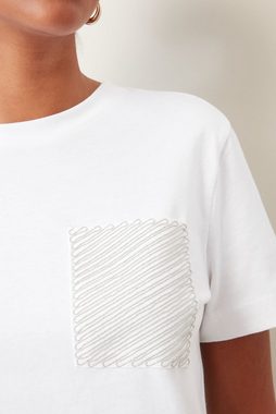 Next T-Shirt Kurzärmliges Hemd mit verzierter Tasche (1-tlg)