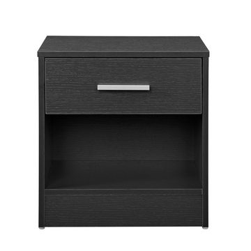 en.casa Nachttisch, »Jette« Nachtschrank mit 1 Schublade 36,5 x 29,5 x 38 cm Grau