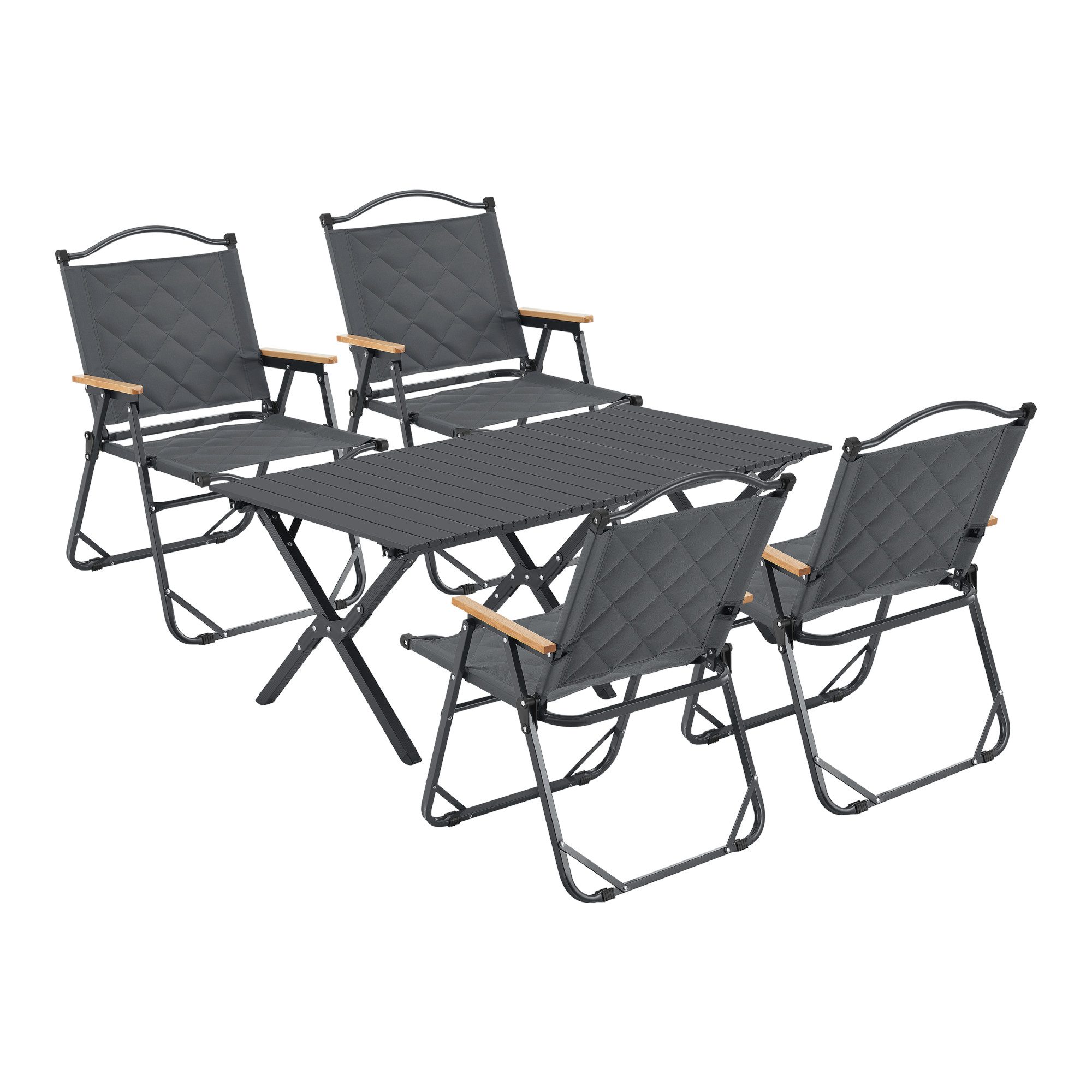 casa.pro Gartenlounge-Set, (5-tlg., 1 Tisch, 4 Stühle), »Botrugno« Textilge günstig online kaufen