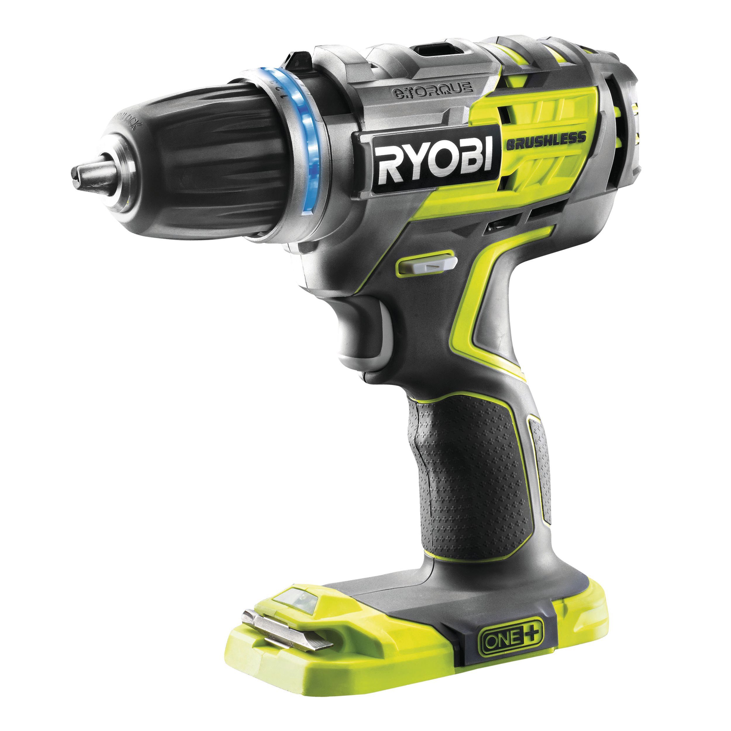 RYOBI Akku-Schlagbohrschrauber bürstenloser Motor 2-Gang Akkuschrauber 13mm Schnellspannbohrfutter, 18 V, max. 60 U/min, (1-tlg), 60 Nm Drehmoment Bohrschrauber für 18V One+