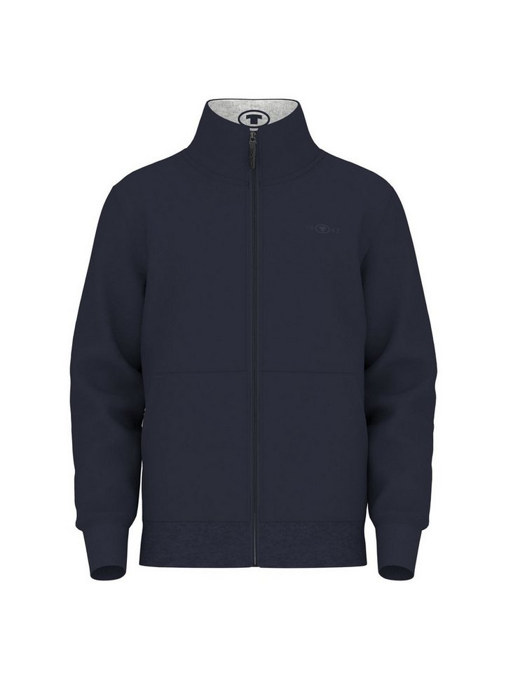 TOM TAILOR Sweatjacke PRINTED STAND-UP aus Baumwollmix