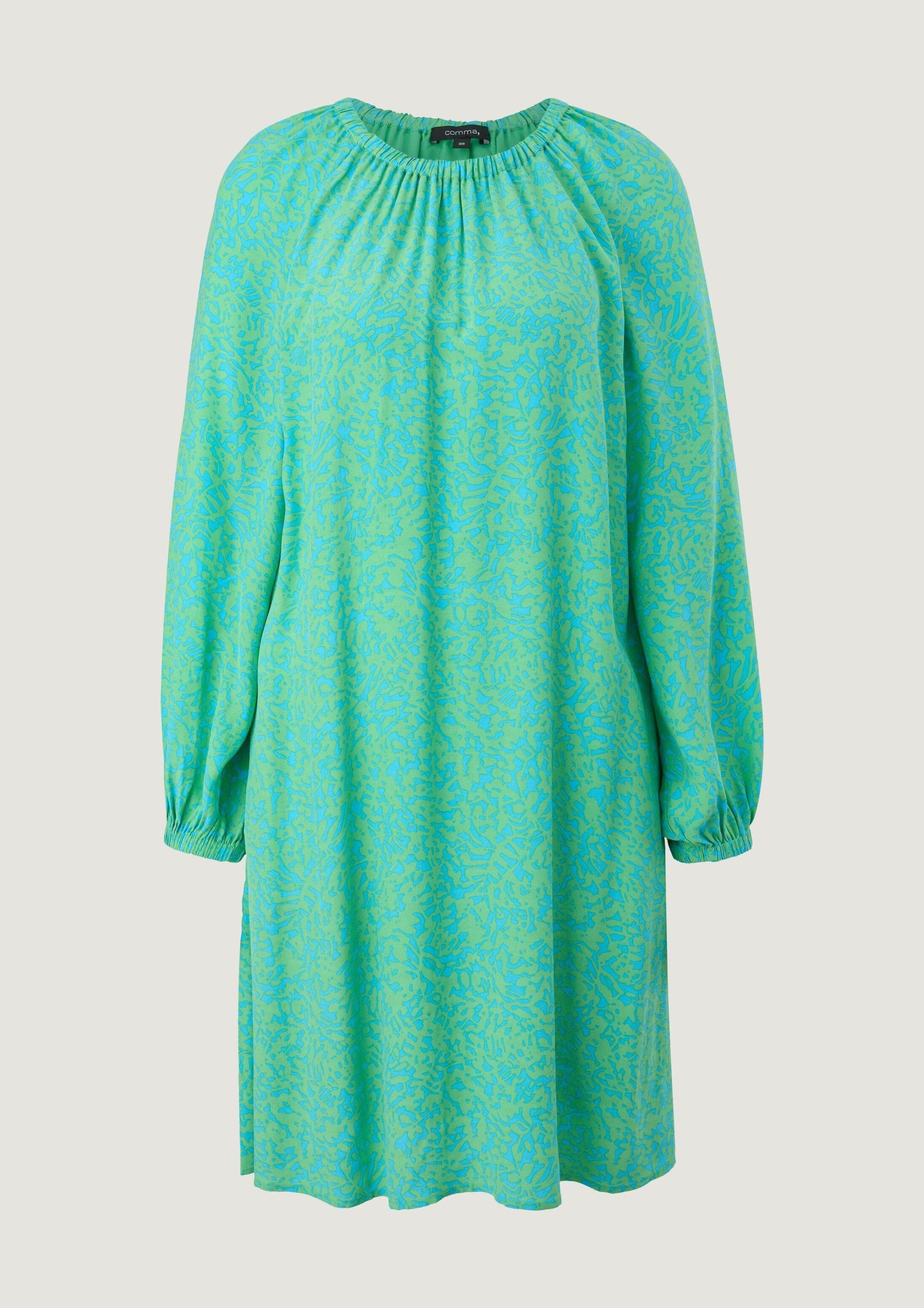 comma Minikleid Kleid Musterkleid aus Viskose