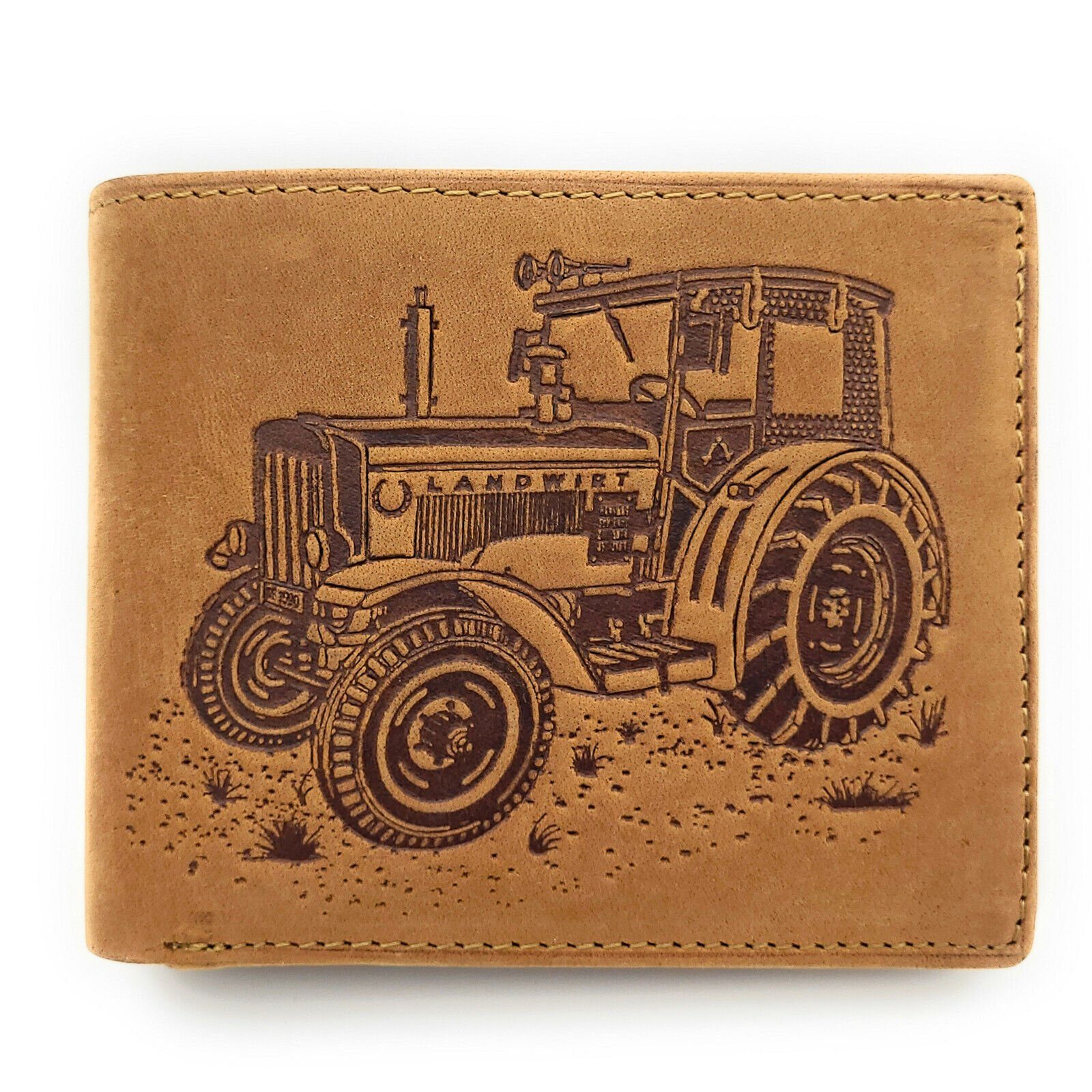 RFID Schutz, JOCKEY CLUB Traktor echt Portemonnaie mit Geldbeutel Landwirt Leder Geldbörse