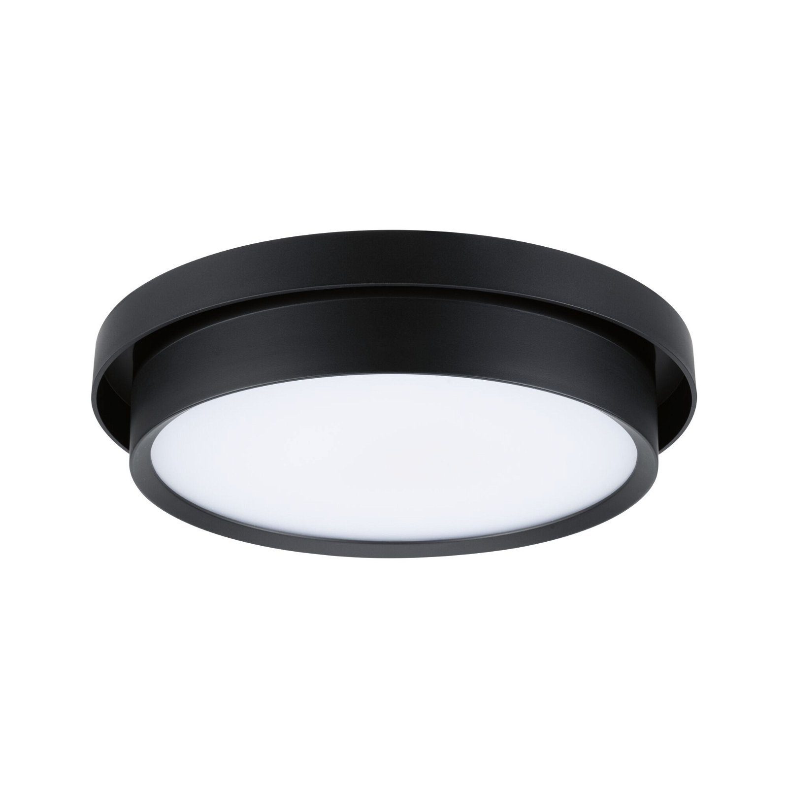 Kunststoff, 3-step-dimmbar LED integriert, LED Deckenleuchte 15W Schwarz fest 230V 2700K Warmweiß, Malik Paulmann