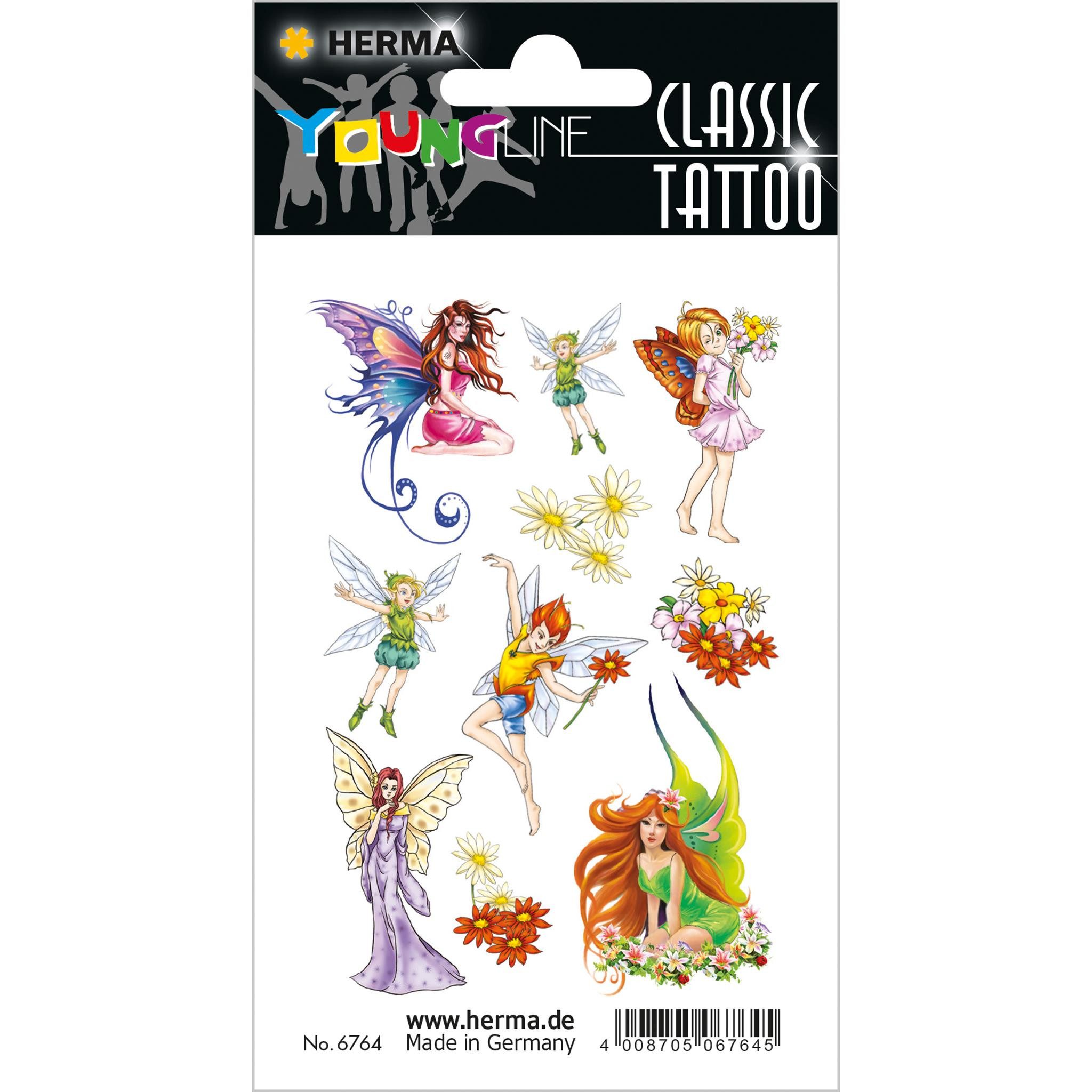 HERMA Etikettenpapier Herma Tattoo Classic Transferfolie Feen 1 Bl 10 Tattoos