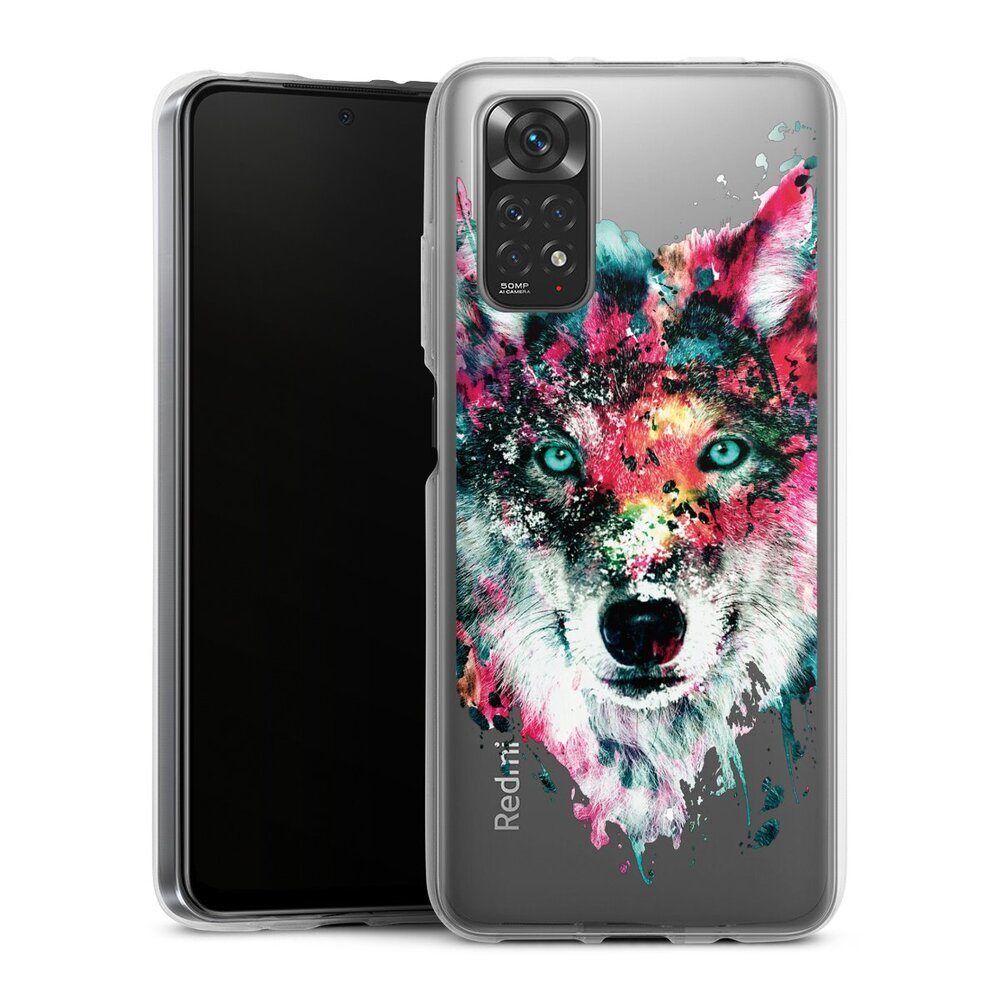 Handyhülle Riza Peker Wolf bunt Wolve ohne Hintergrund