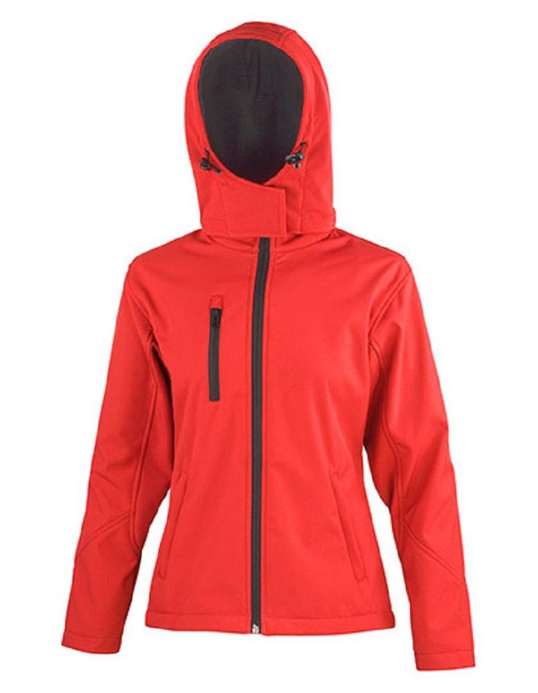 Result Softshelljacke Damen Soft Shell Jacke mit Kapuze Wasserdicht (8000mm) rot