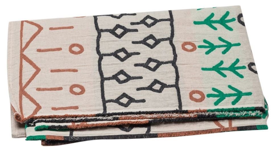 Wohndecke Lino 'Afrikansiche Kleinmuster'
