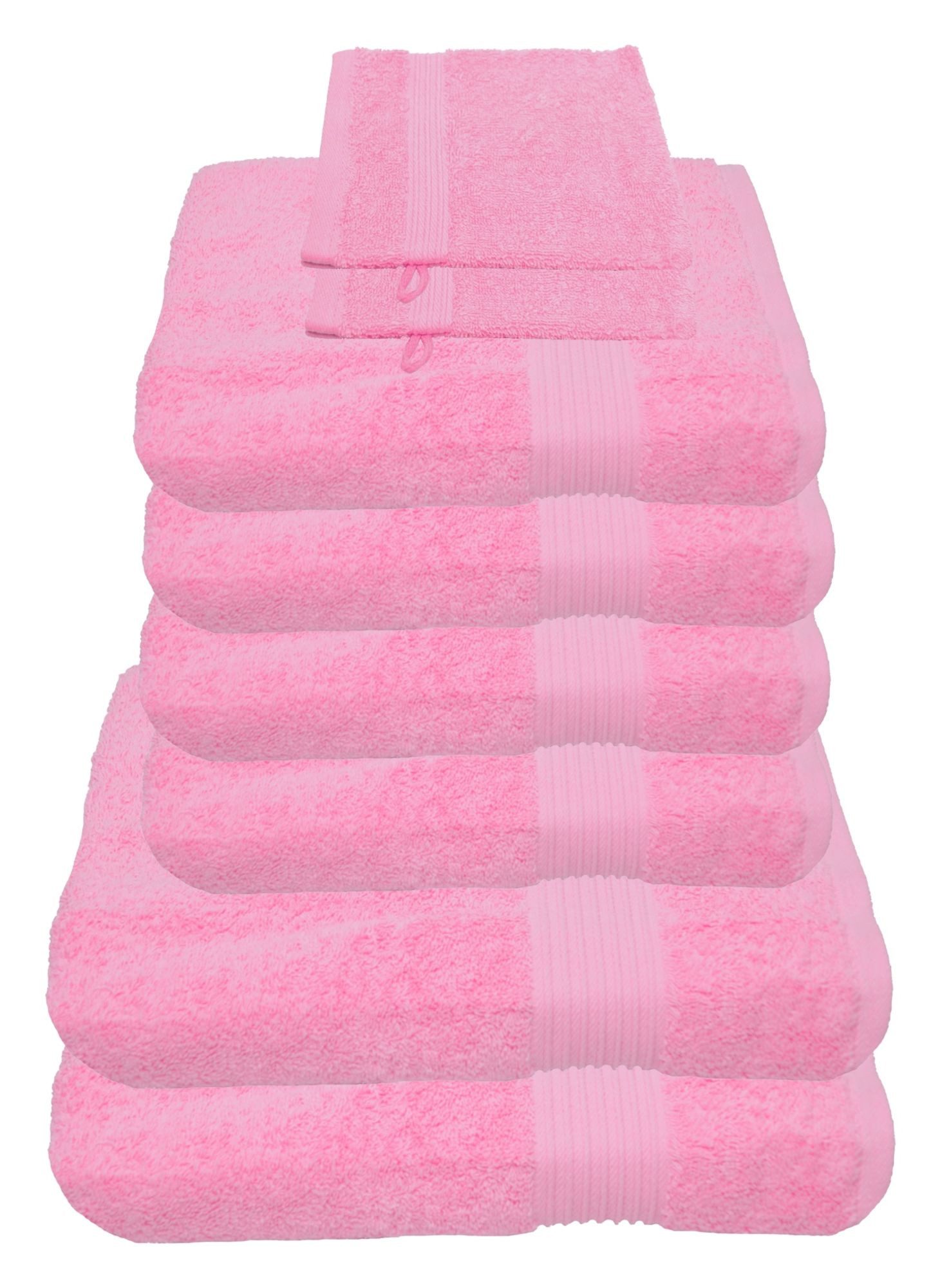 Julie Julsen Handtücher 8-Handtücher-Babyrosa, Baumwolle (8-St)