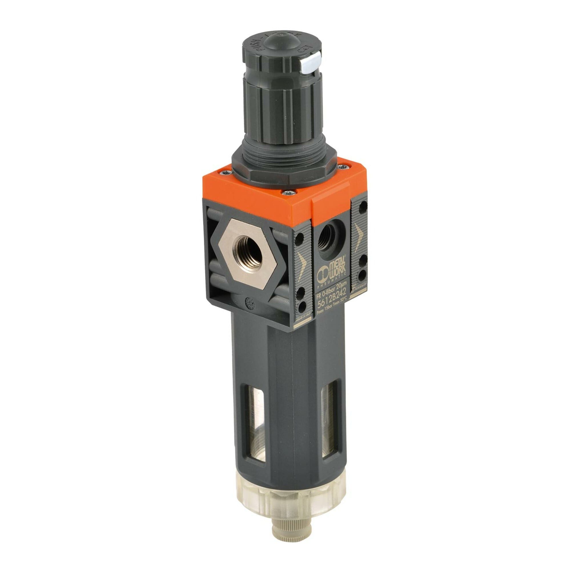 RIEGLER Druckregler Riegler Filterregler »SYNTESI«, BG2, G 1/2, 20µm, 0…12bar, RMSA, o. Ma