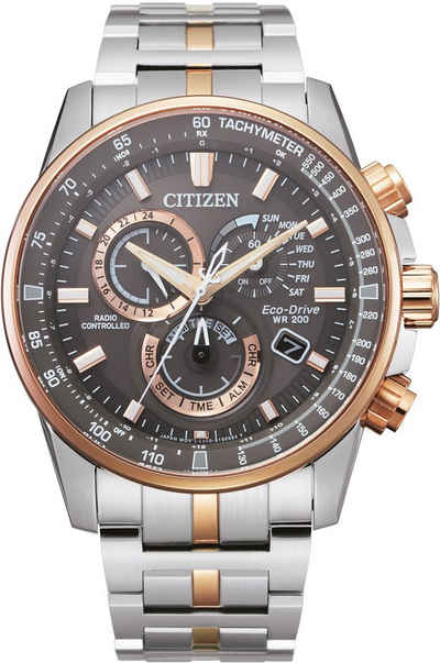 Citizen Funkchronograph CB5886-58H, Armbanduhr, Herrenuhr, Solar, Stoppfunktion