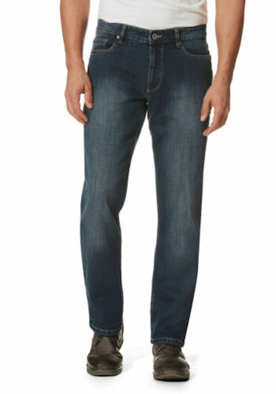 HERO by John Medoox Straight-Jeans HERO DENVER STRAIGHT FIT STRETCH JEANS - versch. Farben - (Denver Stretch) deep blue used - 7480