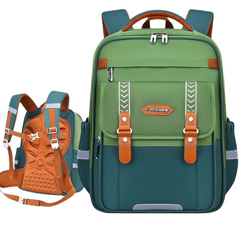 Blusmart Schulrucksack Ergonomischer Schulranzen für Grundschüler (Bequeme Rückenstütze, reflektierende Streifen, Wasserdichtes Design, Mehrere Fächer), Für alle Altersgruppen geeignet