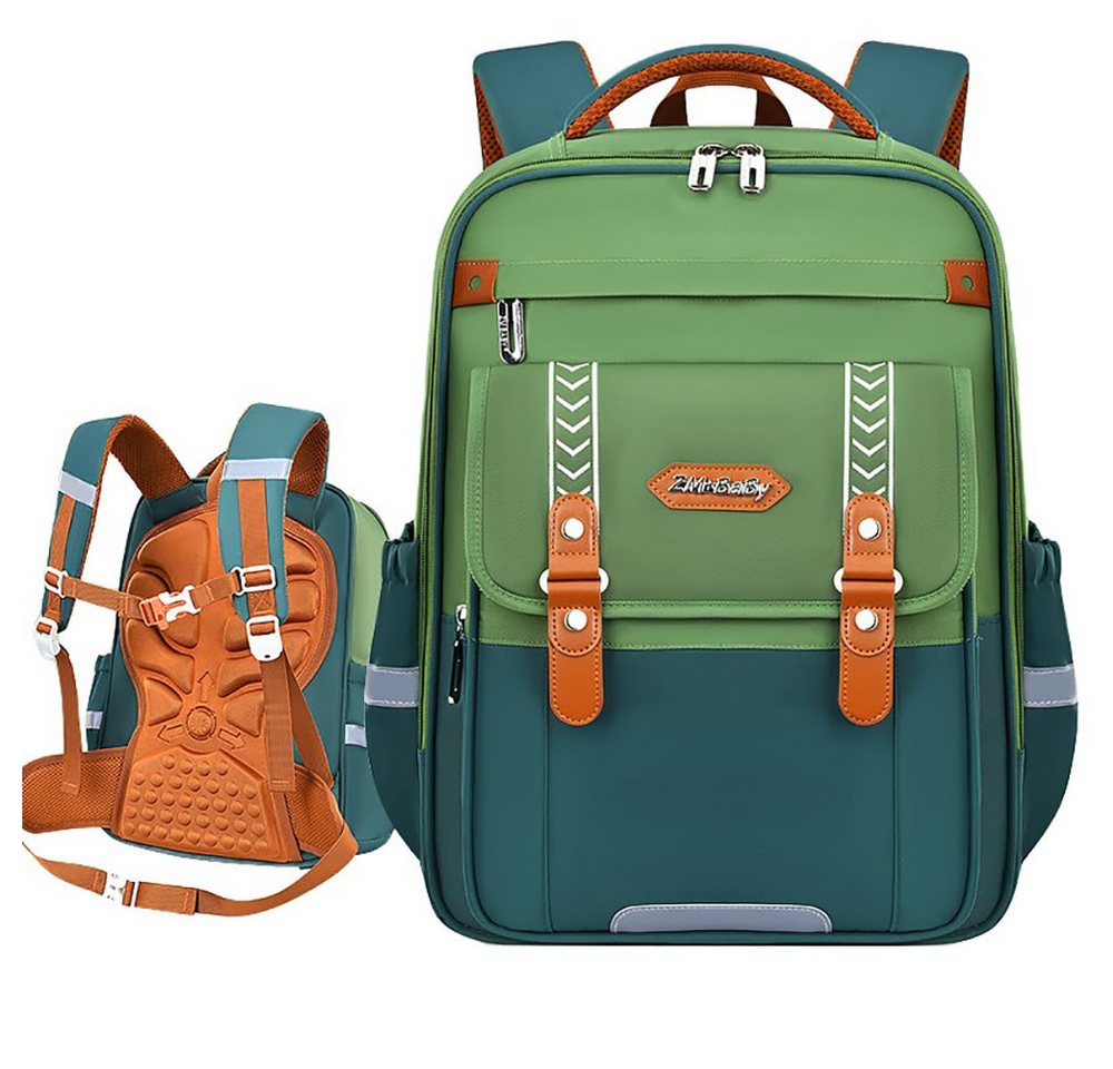 Blusmart Schulrucksack Ergonomischer Schulranzen für Grundschüler (Bequeme Rückenstütze, reflektierende Streifen, Wasserdichtes Design, Mehrere Fächer), Für alle Altersgruppen geeignet