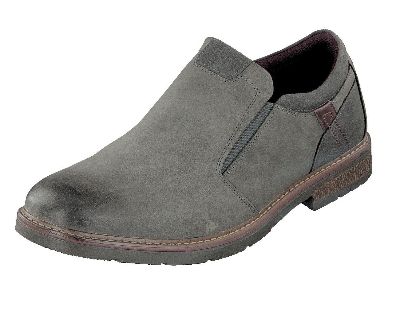 Relife Herren Schuhe Gr.47 elegante Slipper Sneaker R3506 Grey Extra Weite  Slipper