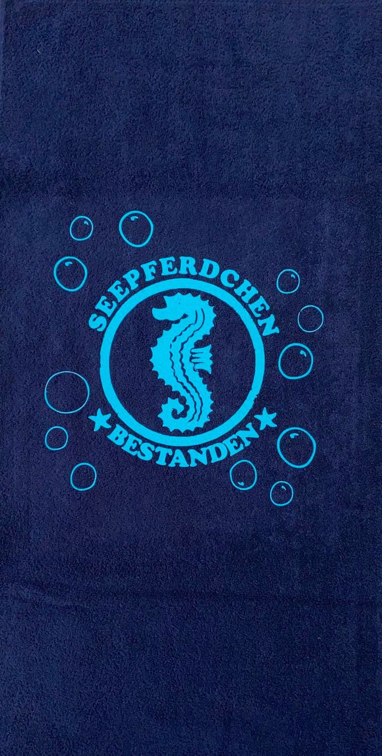 coole-fun-t-shirts Handtuch Seepferdchen Bestanden ! Kinder günstig online kaufen