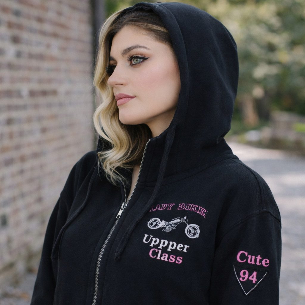 NexGenOutfits Hoodie Damen Fleece Pulli Kapuzenpullover Sweatjacke mit Reißverschluss