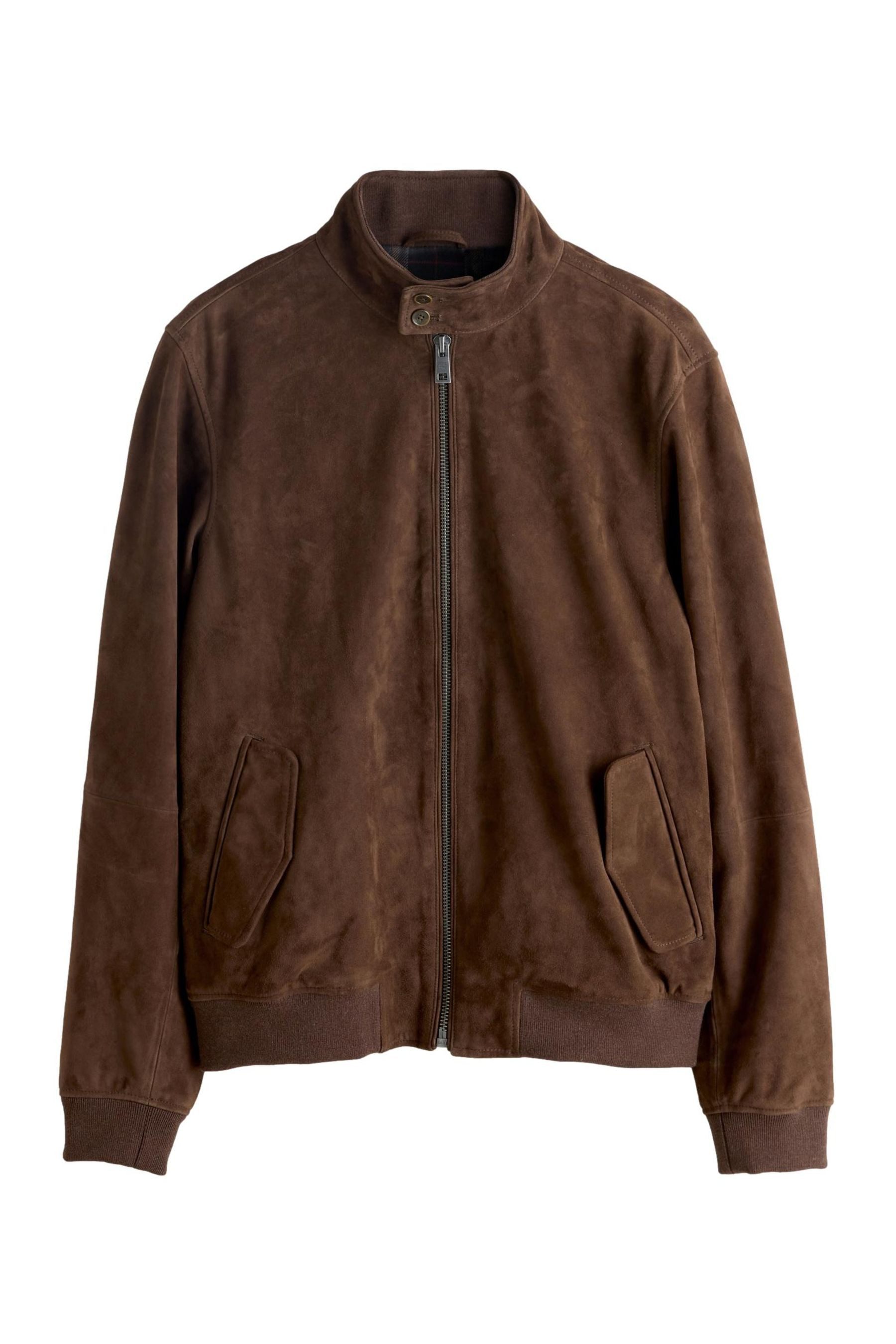 Next Lederjacke Harrington-Jacke aus Veloursleder (1-St)