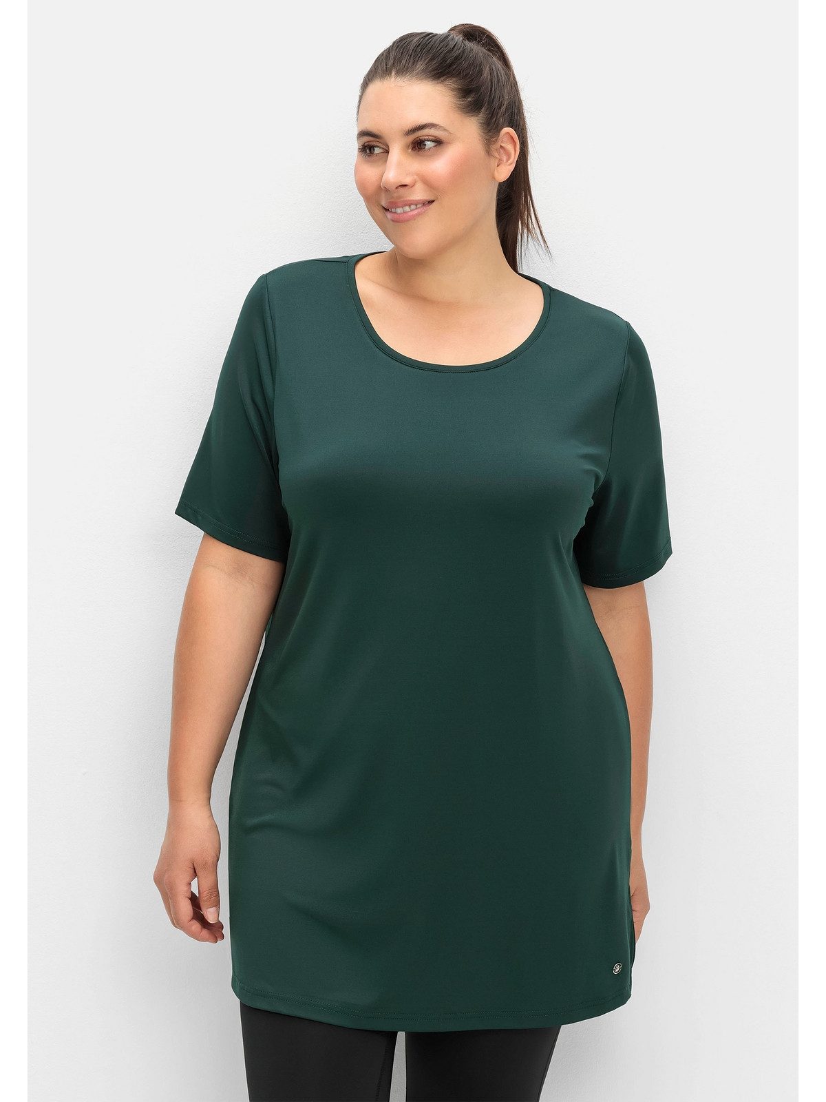 Sheego Longshirt Große Größen mit atmungsaktiver, schnelltrocknender Funktion