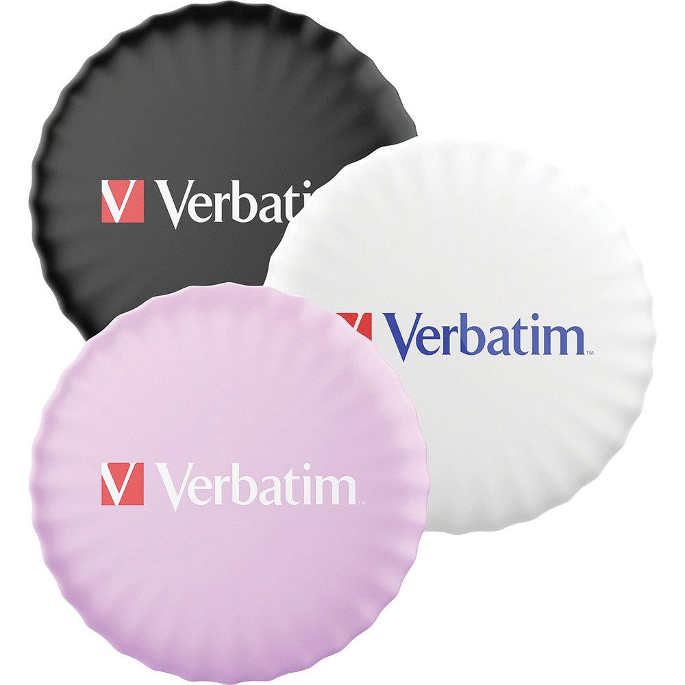 Schlüsselanhänger Verbatim My Finder Coin 3-Pack Bluetooth-Tracker Schwarz, Weiß, Pink