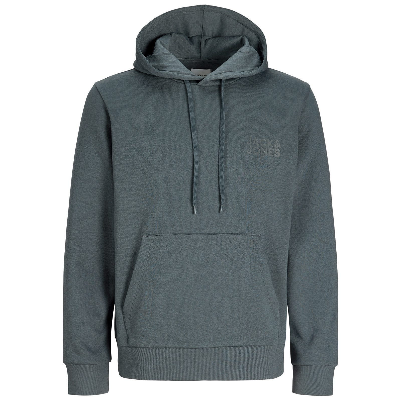 Jack & Jones Kapuzensweatshirt Jack&Jones Übergröße Hoodie dunkelgrau JJECORP Print