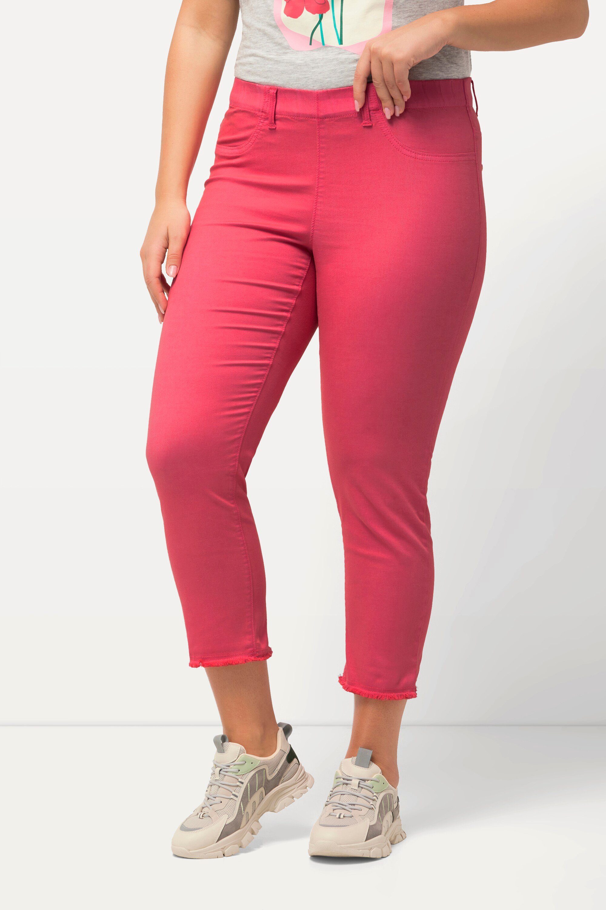 Ulla Popken 7/8-Hose 7/8-Hose Sienna Fransensaum günstig online kaufen