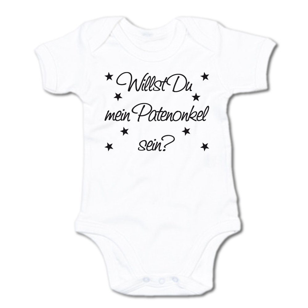G-graphics Kurzarmbody Willst Du mein Patenonkel sein? Baby Body mit Spruch / Motiv / Aufdruck