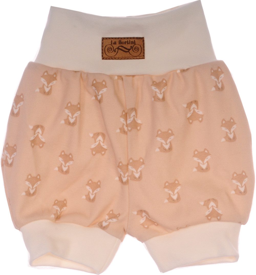 Shorts Baby Pumphose kurze Hose in Beige gemustert