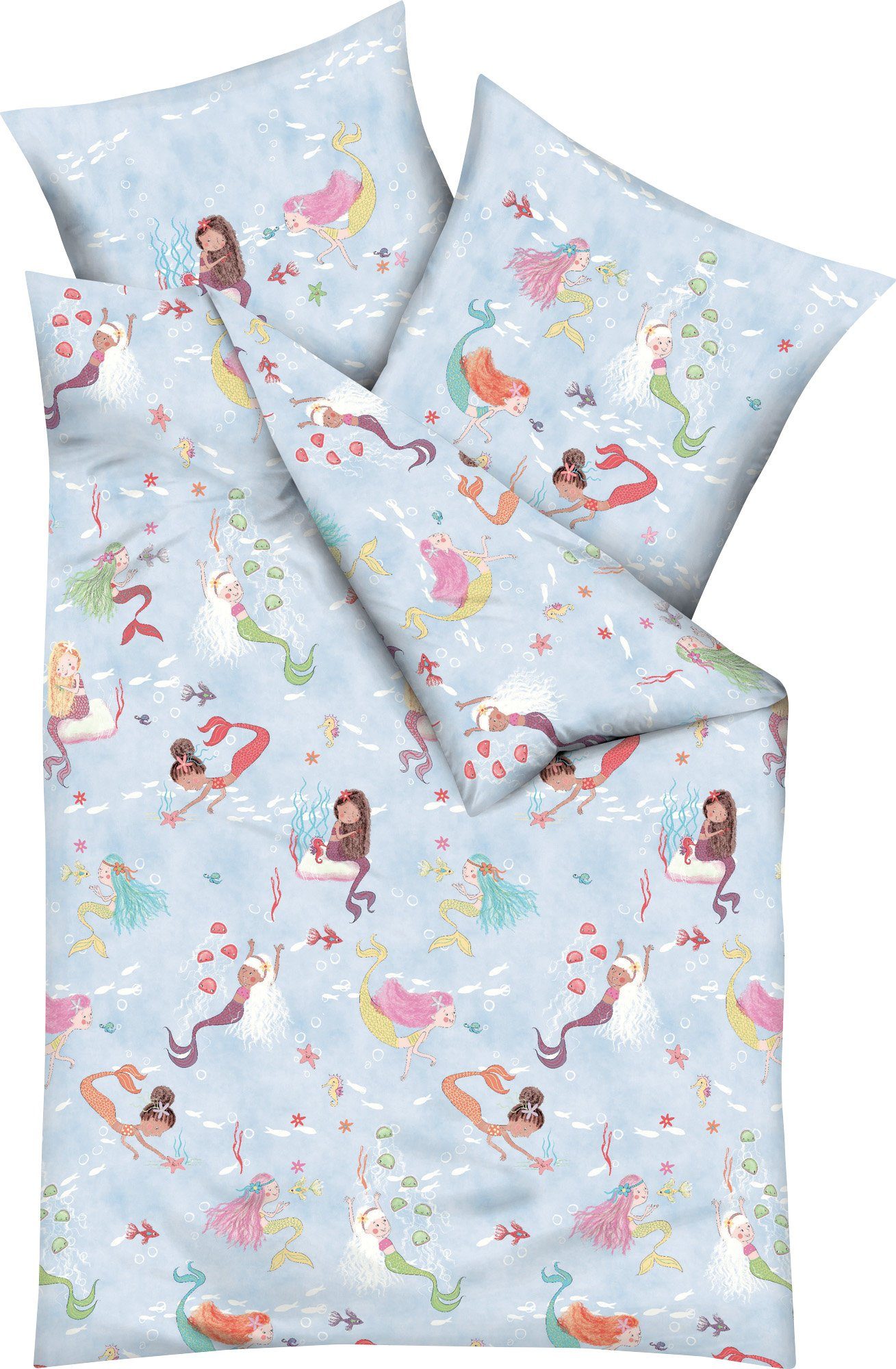 Kaeppel Kinderbettwäsche Kinder-Bettwäsche "Mermaids", Renforcé, 2 günstig online kaufen