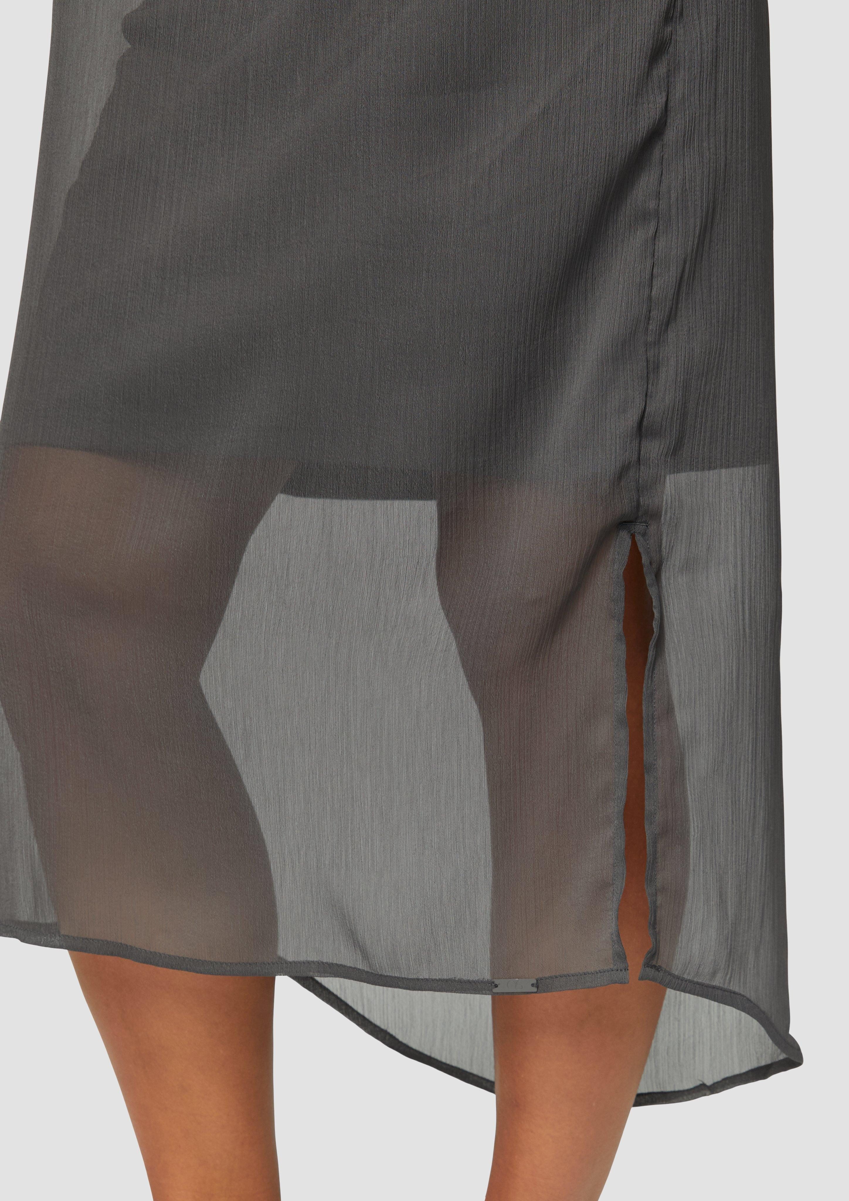 QS Minikleid Chiffonkleid mit Rundhalsausschnitt günstig online kaufen