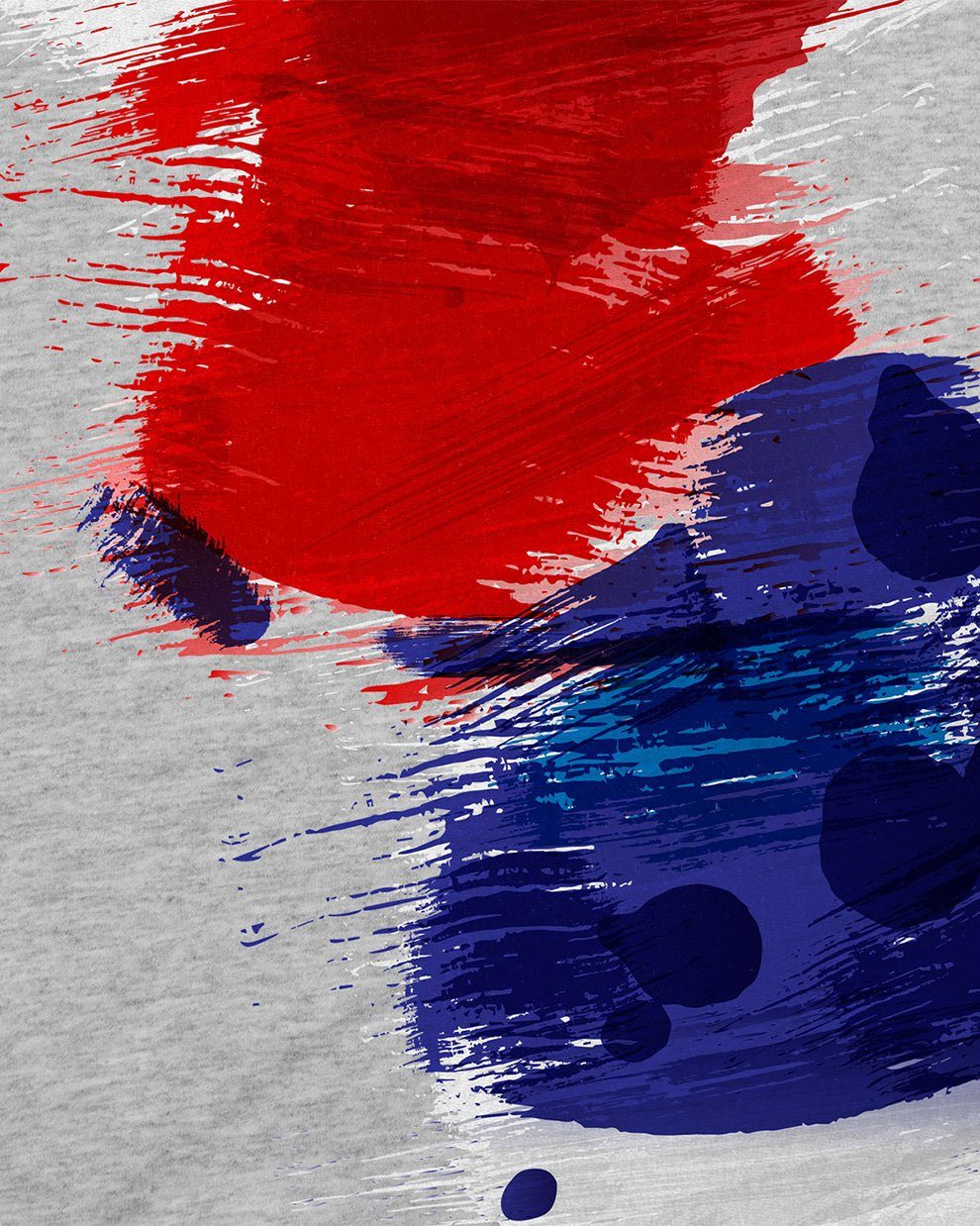 Korea meliert Flagge Hangug EM WM grau T-Shirt style3 Herren Sport Print-Shirt Fußball Fahne
