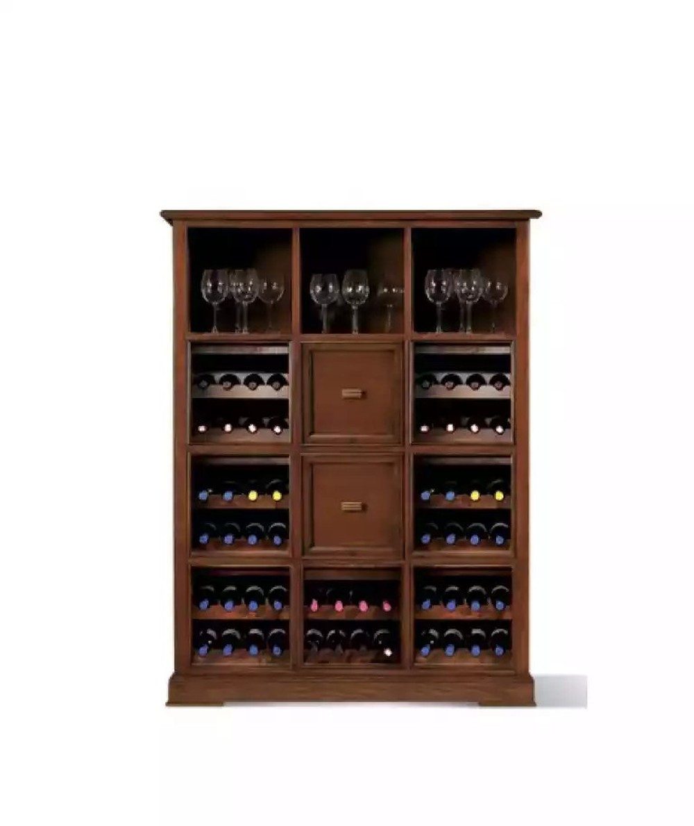 JVmoebel Barschrank Italienische Holzbar Vitrine im Art Deco Stil, braun (1-St)