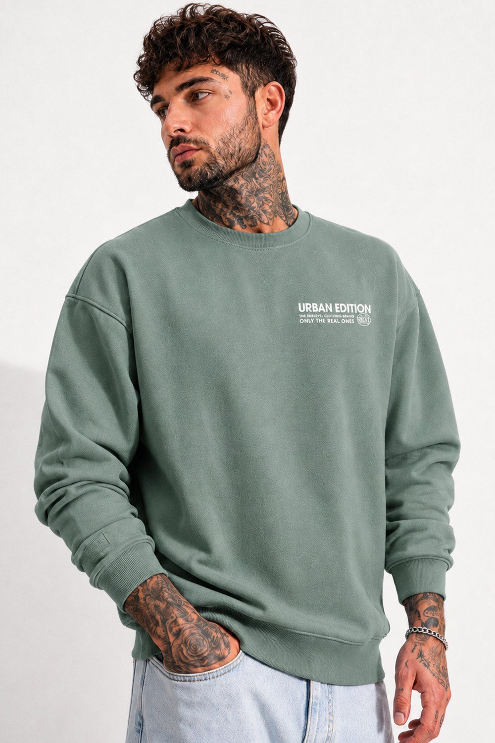SUBLEVEL Sweatshirt Pullover Herren Sweater Sweatshirt Rundhals Perfekte Passform Hochwertige Verarbeitung, Angenehm weich & bequem